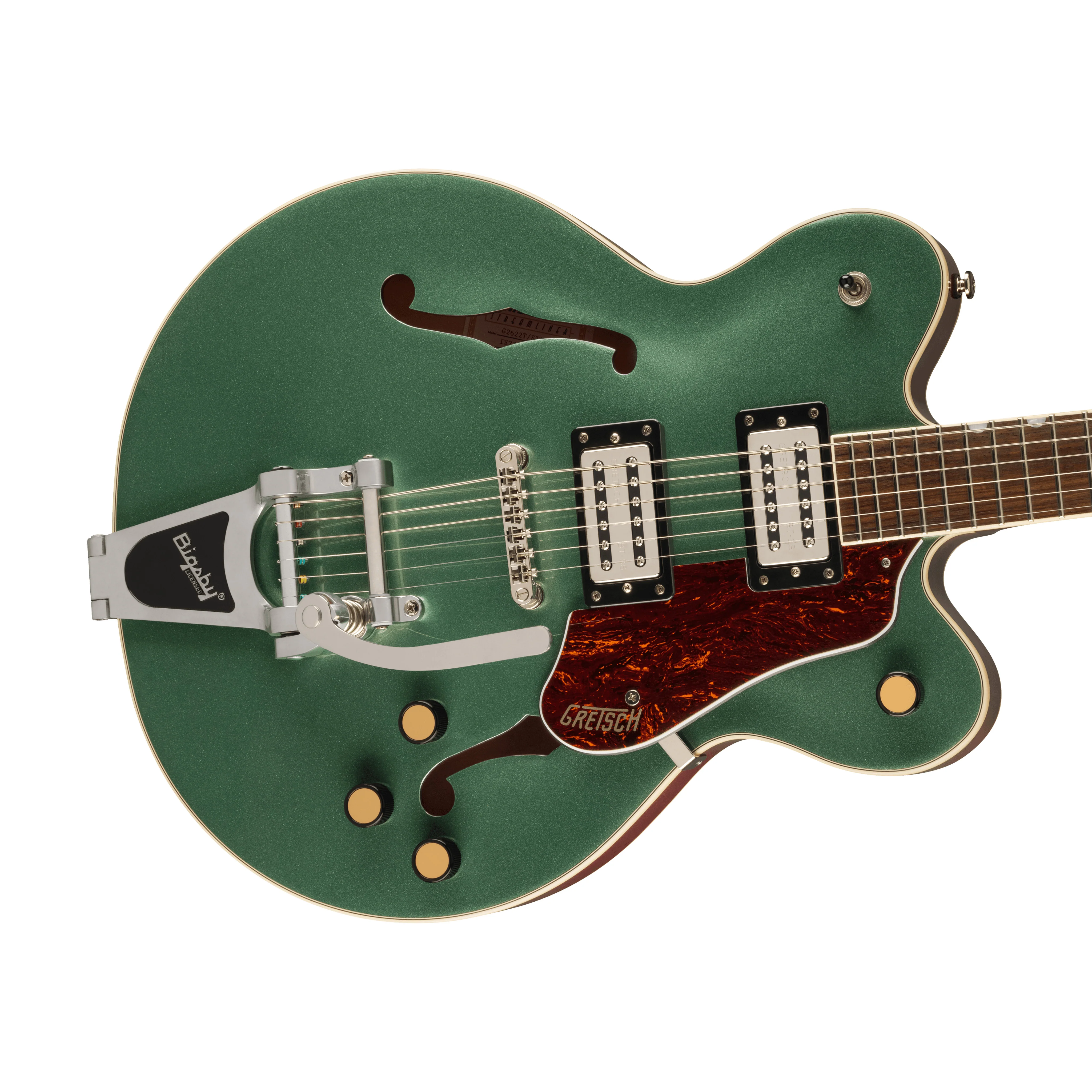 Gretsch G2622T Streamliner Center Block Double-Cut Electric Guitar, Steel Olive - Image 5