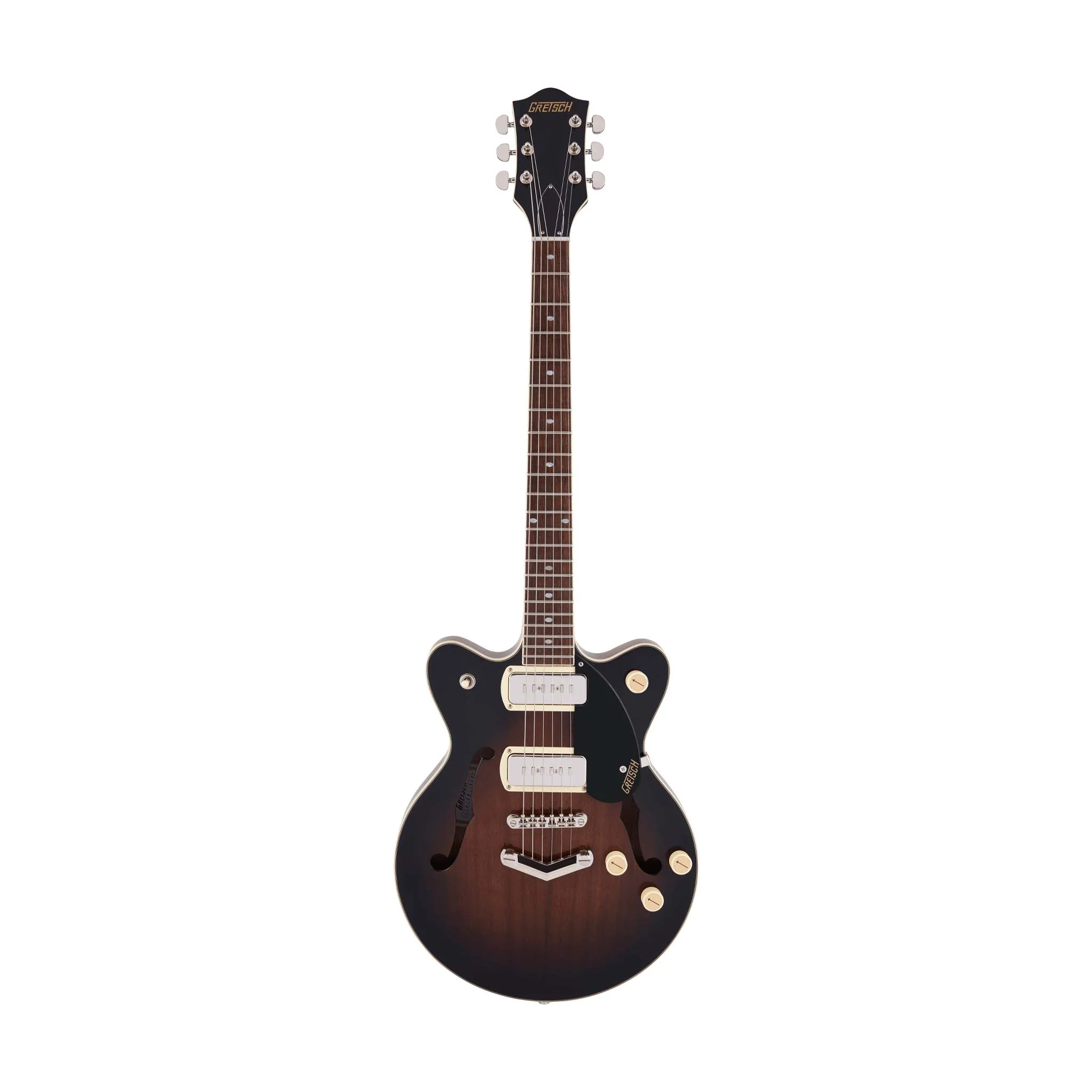 Gretsch G2655-P90 Streamliner Center Block Jr Electric Guitar, Laurel FB, Brownstone