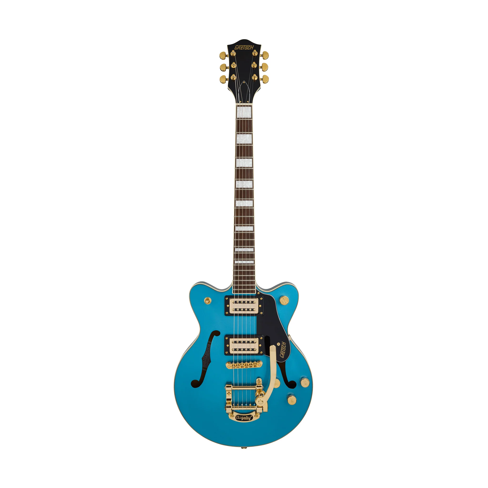 Gretsch G2655TG Streamliner Center Block Jr. Double-Cut Guitar w/Bigsby, Laurel FB, Riviera Blue
