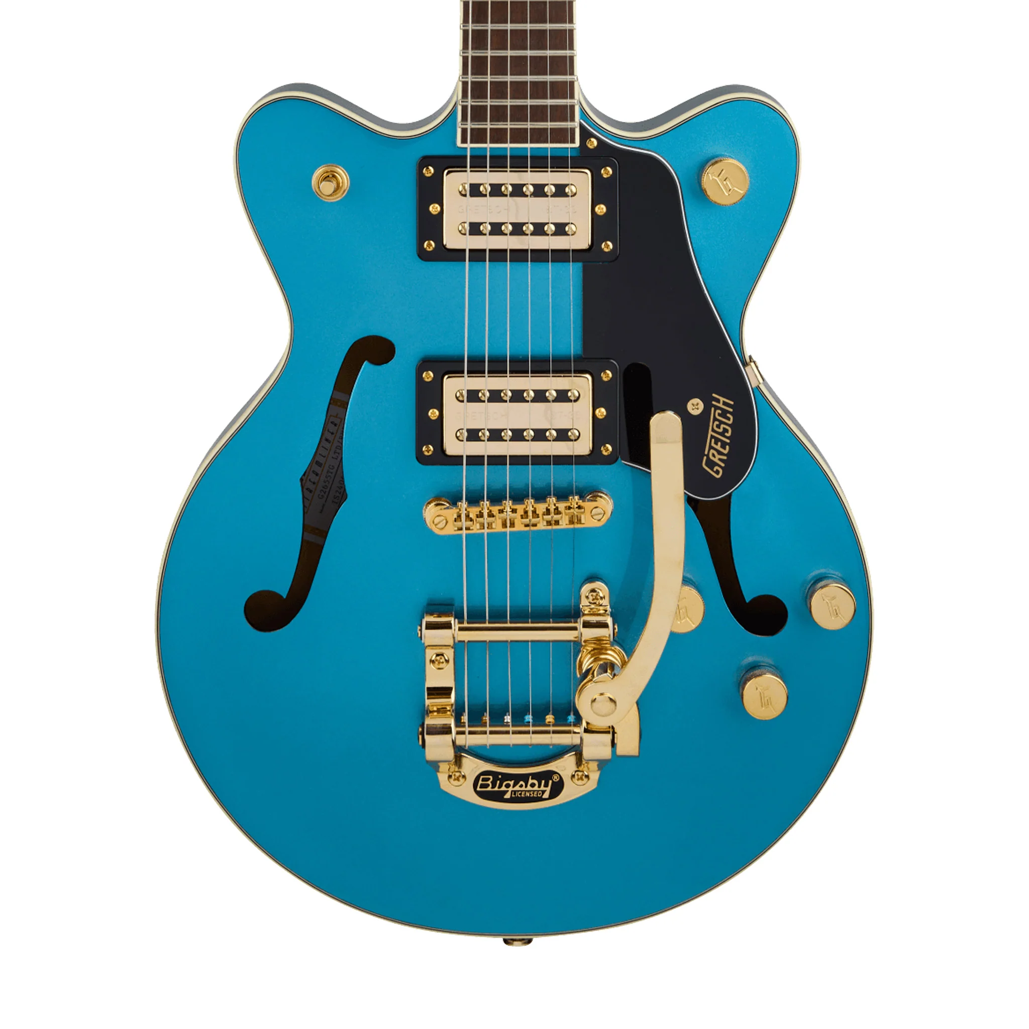 Gretsch G2655TG Streamliner Center Block Jr. Double-Cut Guitar w/Bigsby, Laurel FB, Riviera Blue - Image 3