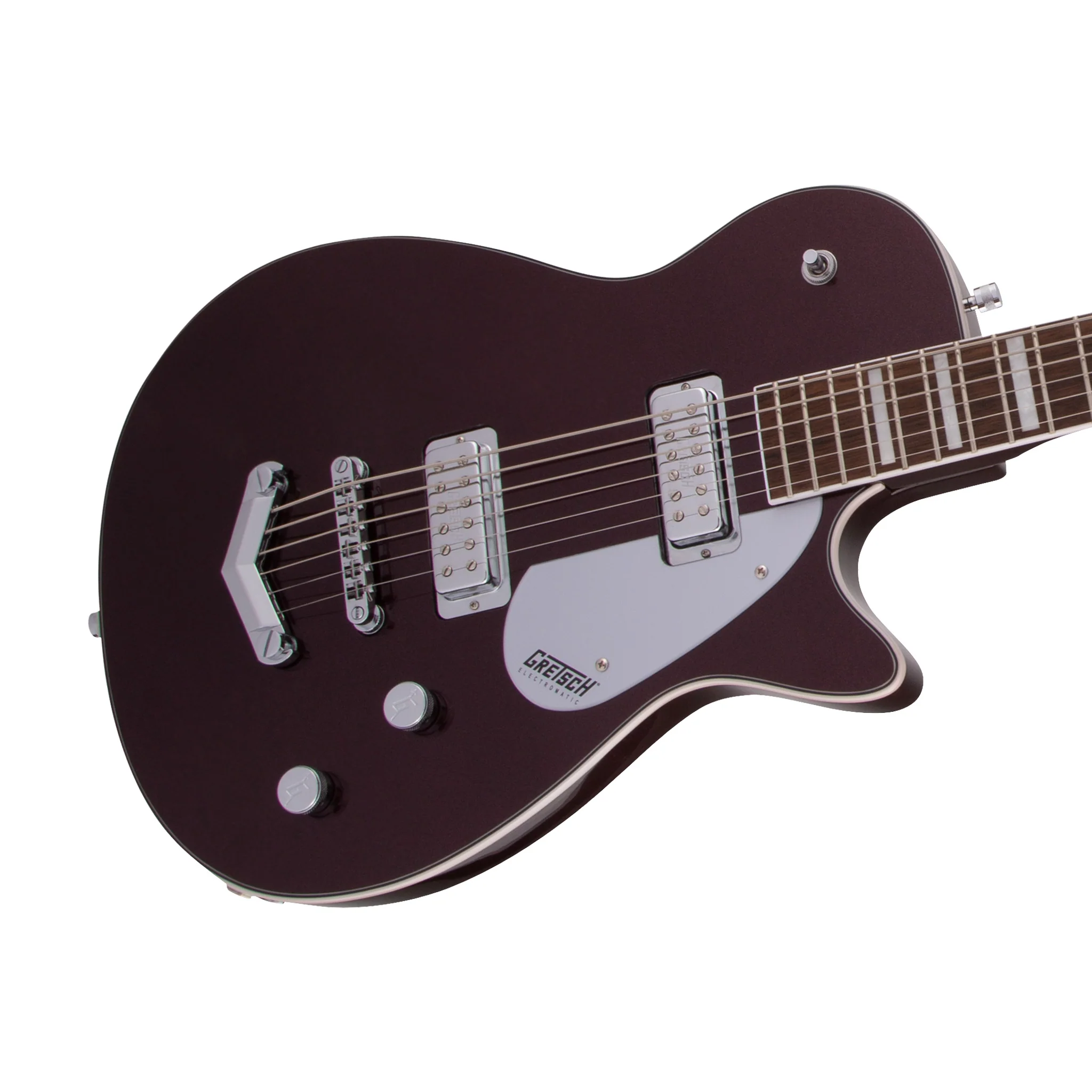 Gretsch G5260 Electromatic Jet Baritone w/ V-Stoptail Electric Guitar, Laurel FB, Dark Cherry Metallic - Image 6