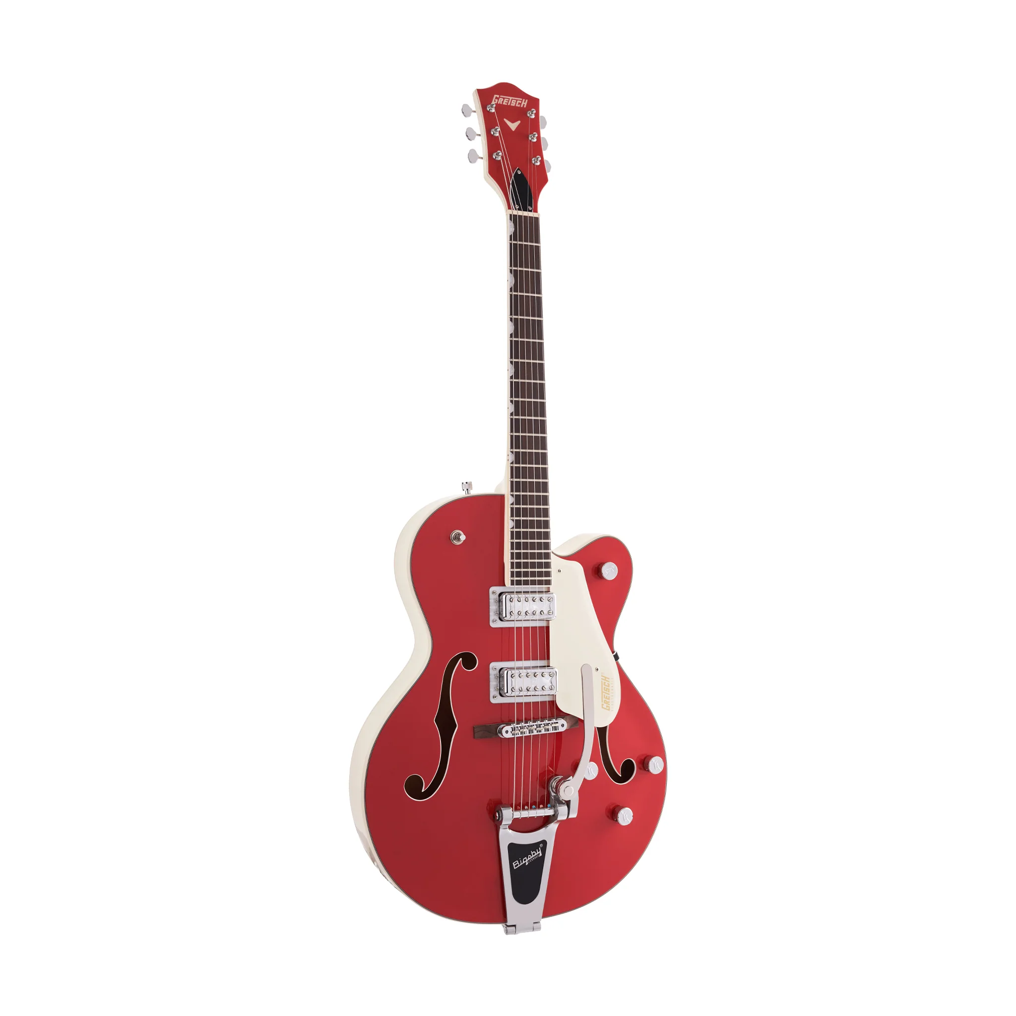 Gretsch G5410T Ltd Ed Electromatic Tri-Five Hollow Body, RW FB, 2-Tone Fiesta Red/Vintage White - Image 2