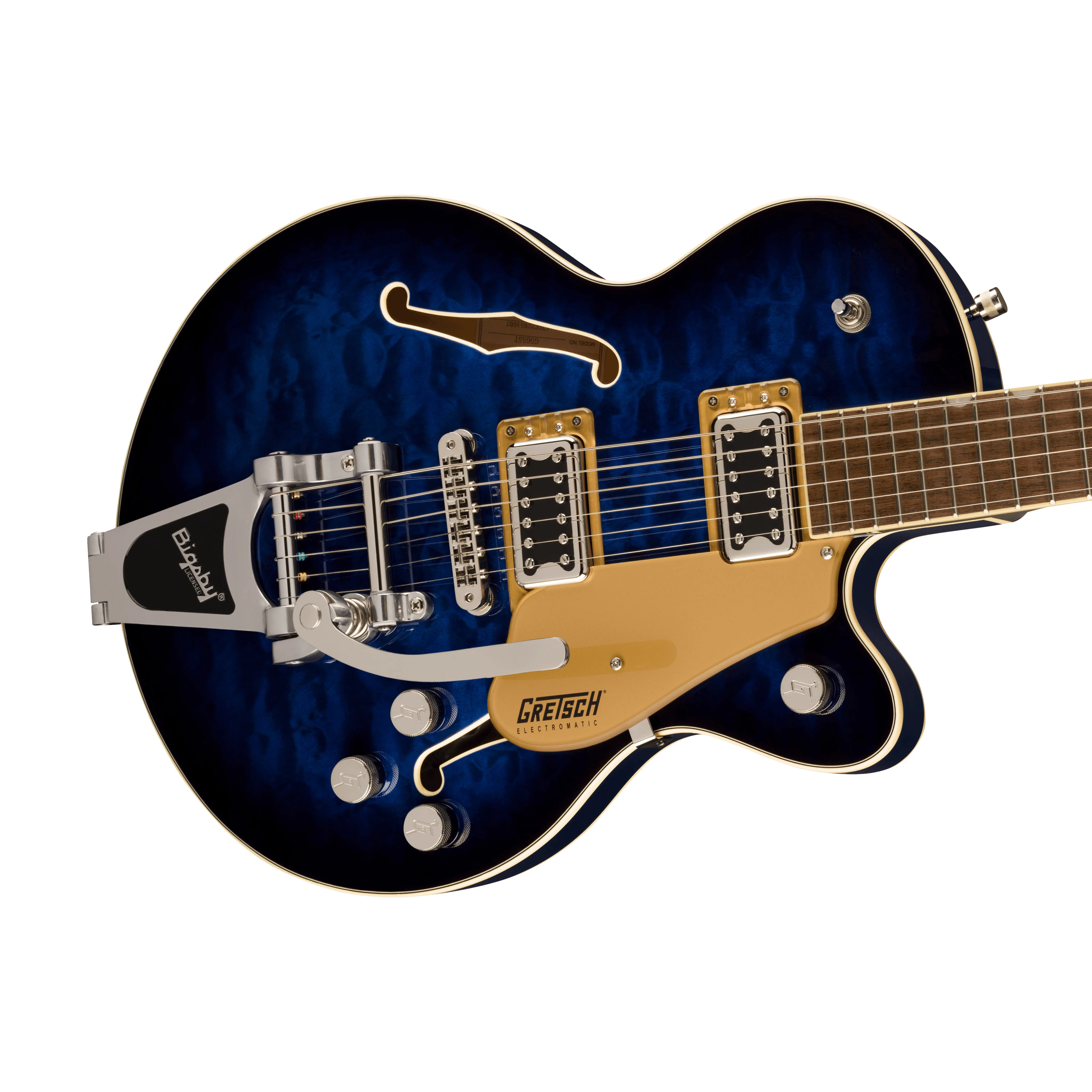 Gretsch G5655T-QM Electromatic Center Block Jr. Single-Cut Quilted w/ Bigsby Guitar, Maple FB, Hudson Sky - Image 5