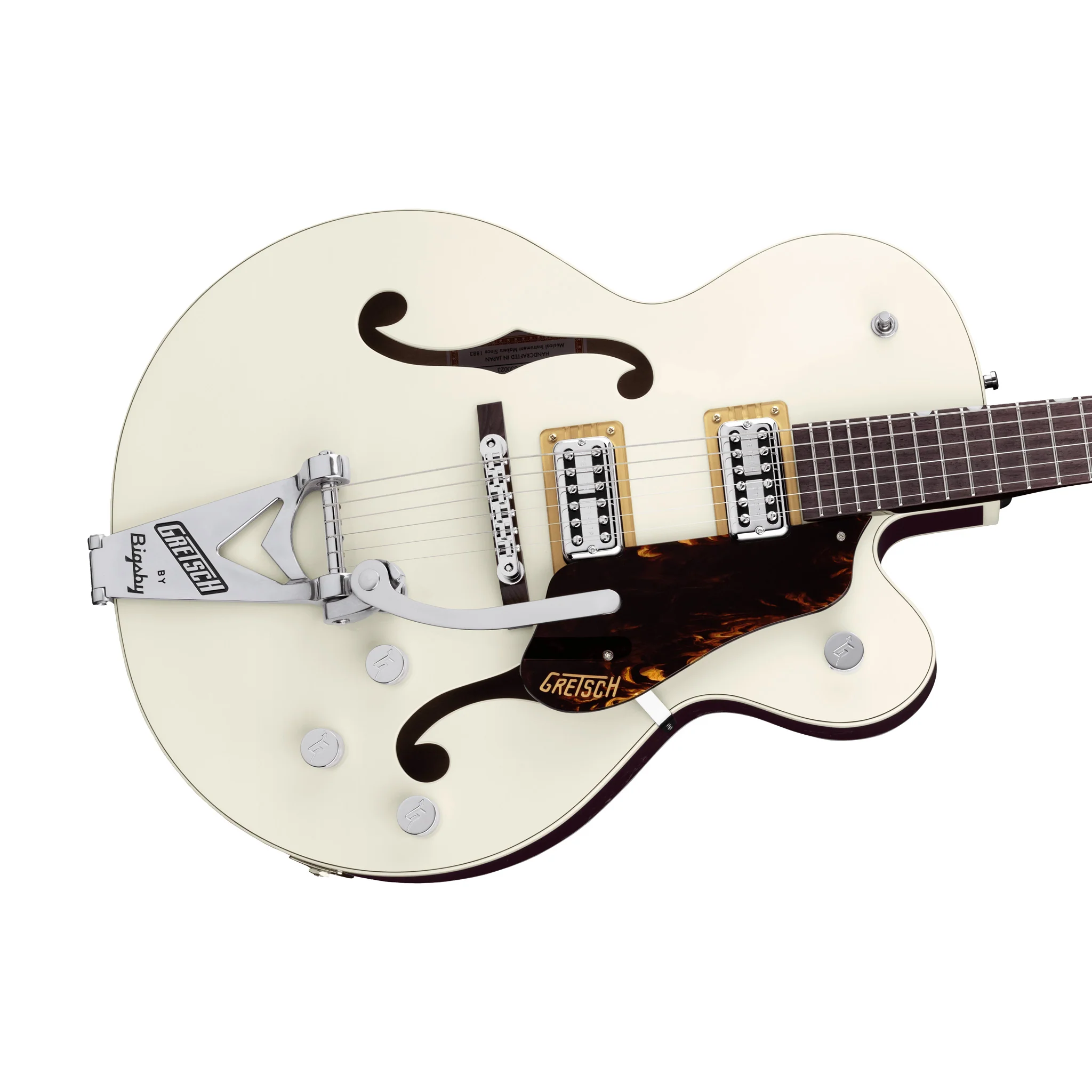 Gretsch G6118T Players Edition Anniversary Guitar w/Bigsby, 2-Tone Vintage White / Walnut Satin - Image 5