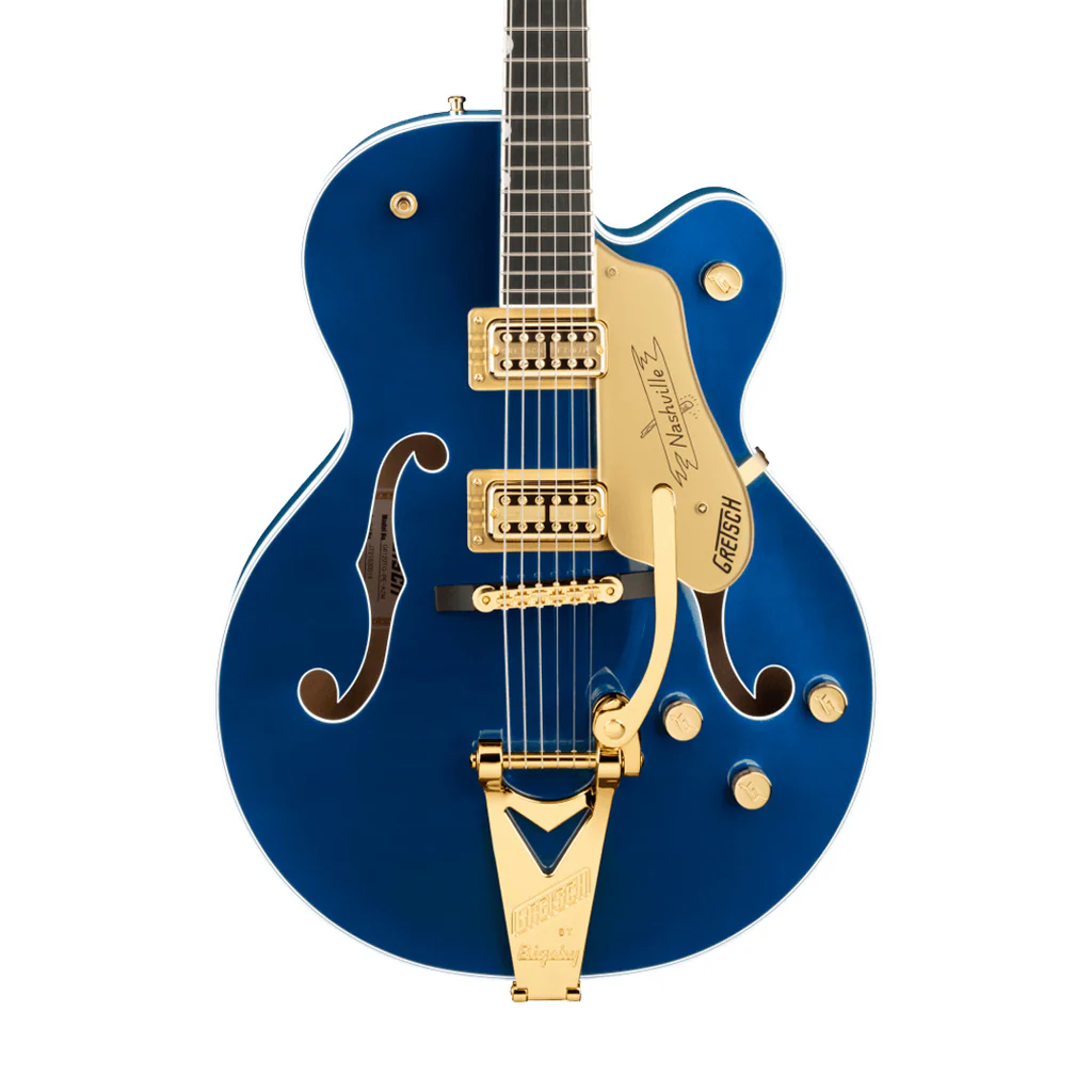 Gretsch G6120TG Players Edition Nashville Hollowbody Electric Guitar w/Bigsby, Azure Metallic - Image 3