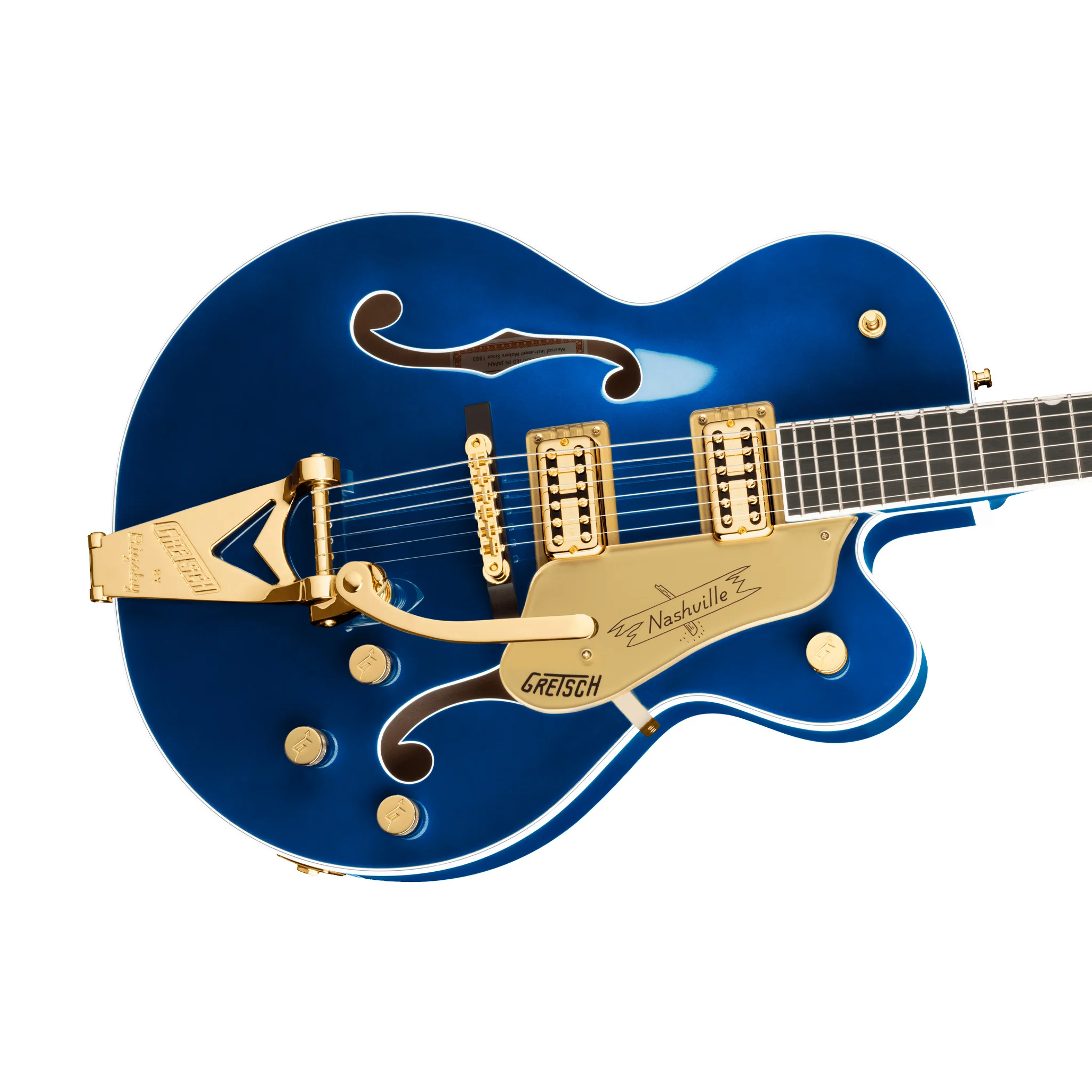 Gretsch G6120TG Players Edition Nashville Hollowbody Electric Guitar w/Bigsby, Azure Metallic - Image 5