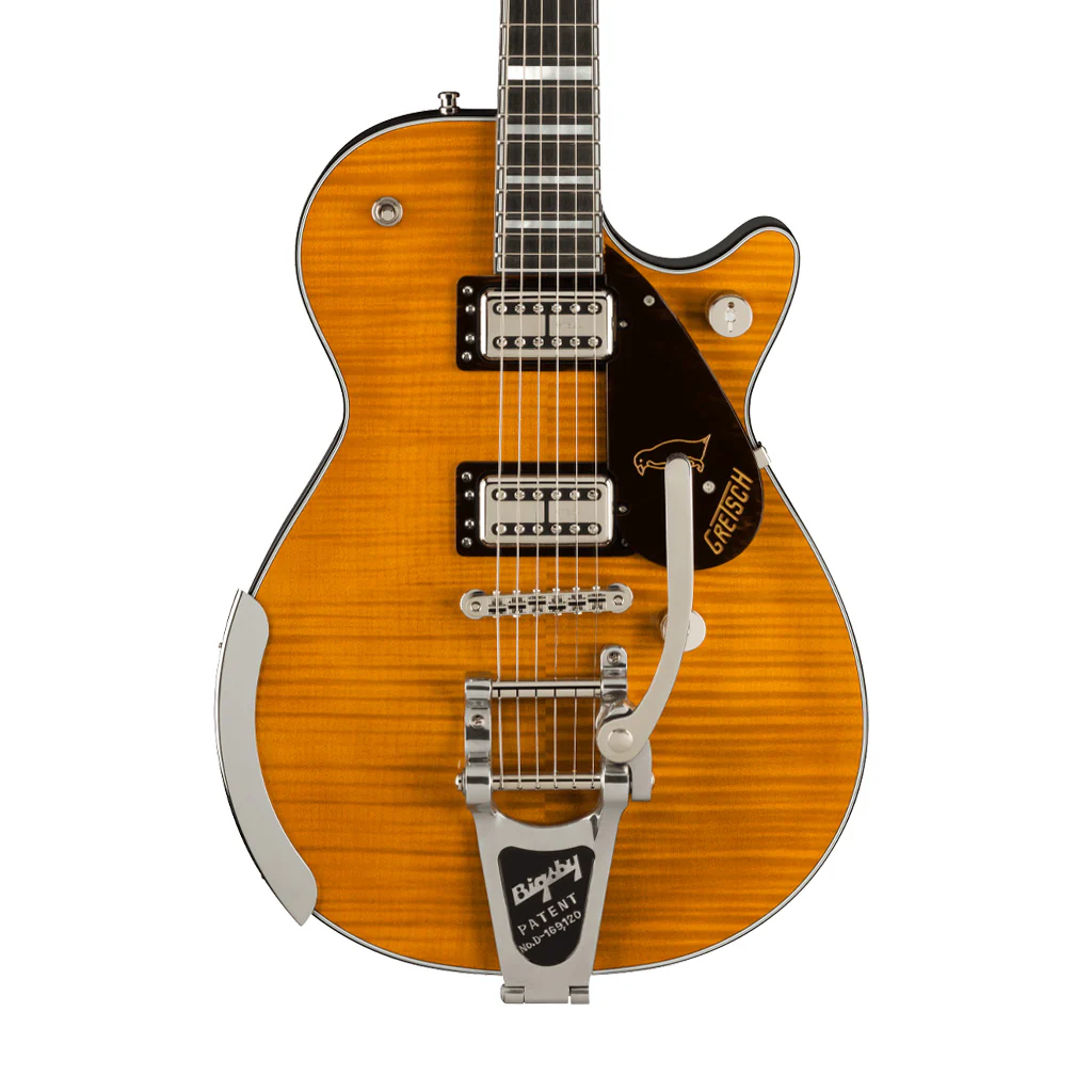 Gretsch G6134TFM-NH Nigel Hendroff Signature Penguin Electric Guitar, Amber Flame - Image 3