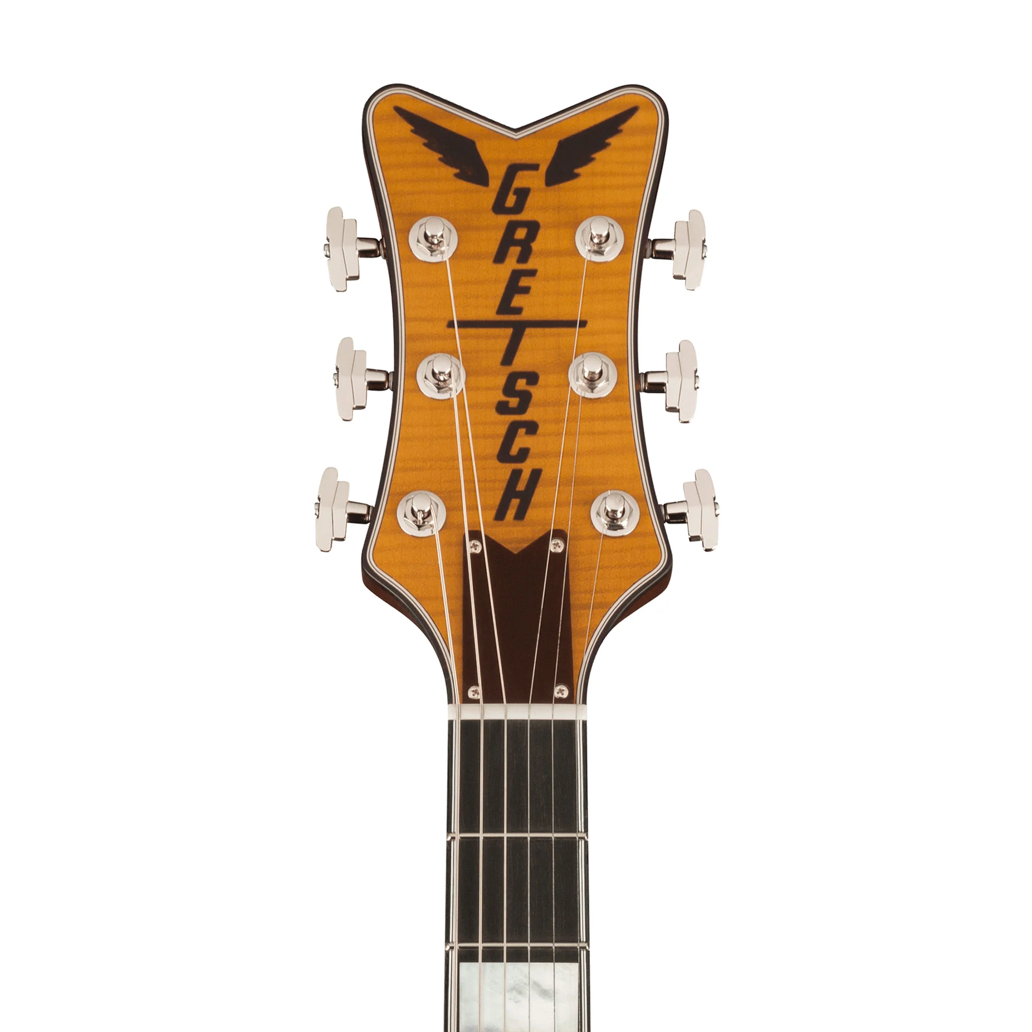Gretsch G6134TFM-NH Nigel Hendroff Signature Penguin Electric Guitar, Amber Flame - Image 6
