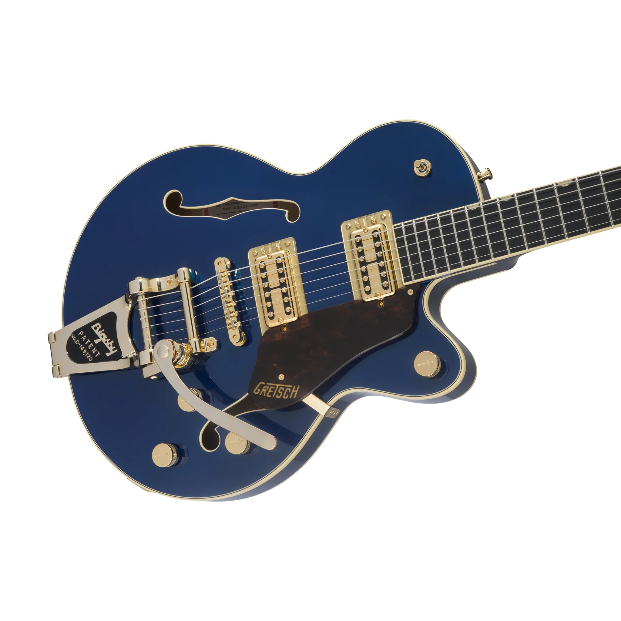 Gretsch G6659TG Players Edition Broadkaster Jr Centre Block Single-Cut Guitar w/String-Thru Bigsby, Azure Metallic - Image 5