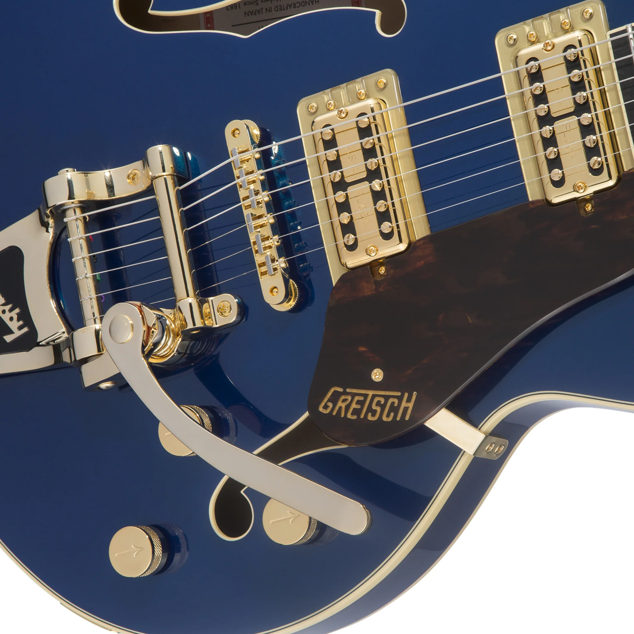 Gretsch G6659TG Players Edition Broadkaster Jr Centre Block Single-Cut Guitar w/String-Thru Bigsby, Azure Metallic - Image 6