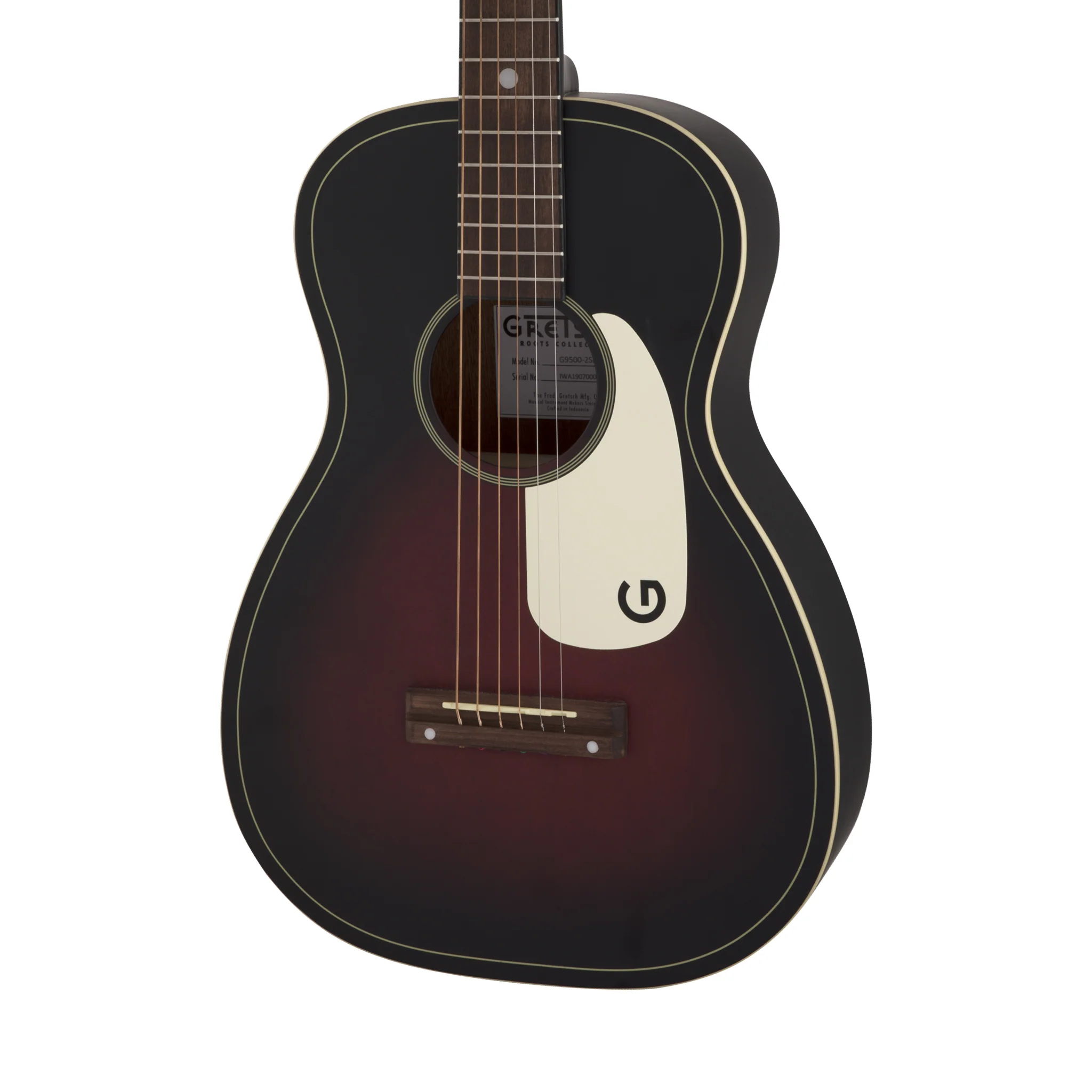 Gretsch G9500 Jim Dandy Flat Top Parlor Acoustic Guitar, 2-Colour Sunburst - Image 3