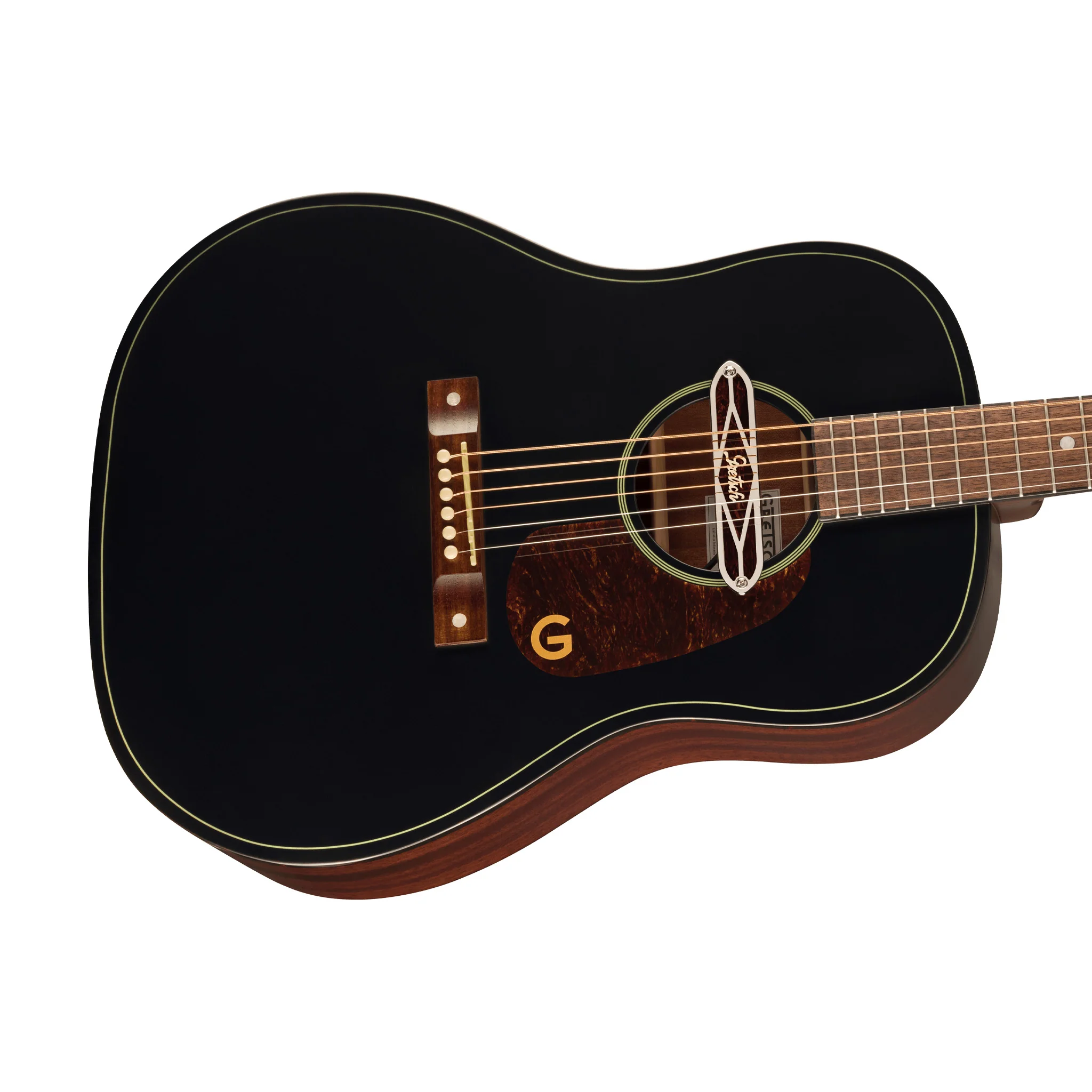 Gretsch Jim Dandy Deltoluxe Dreadnought Acoustic-Electric Guitar, Black Top - Image 8