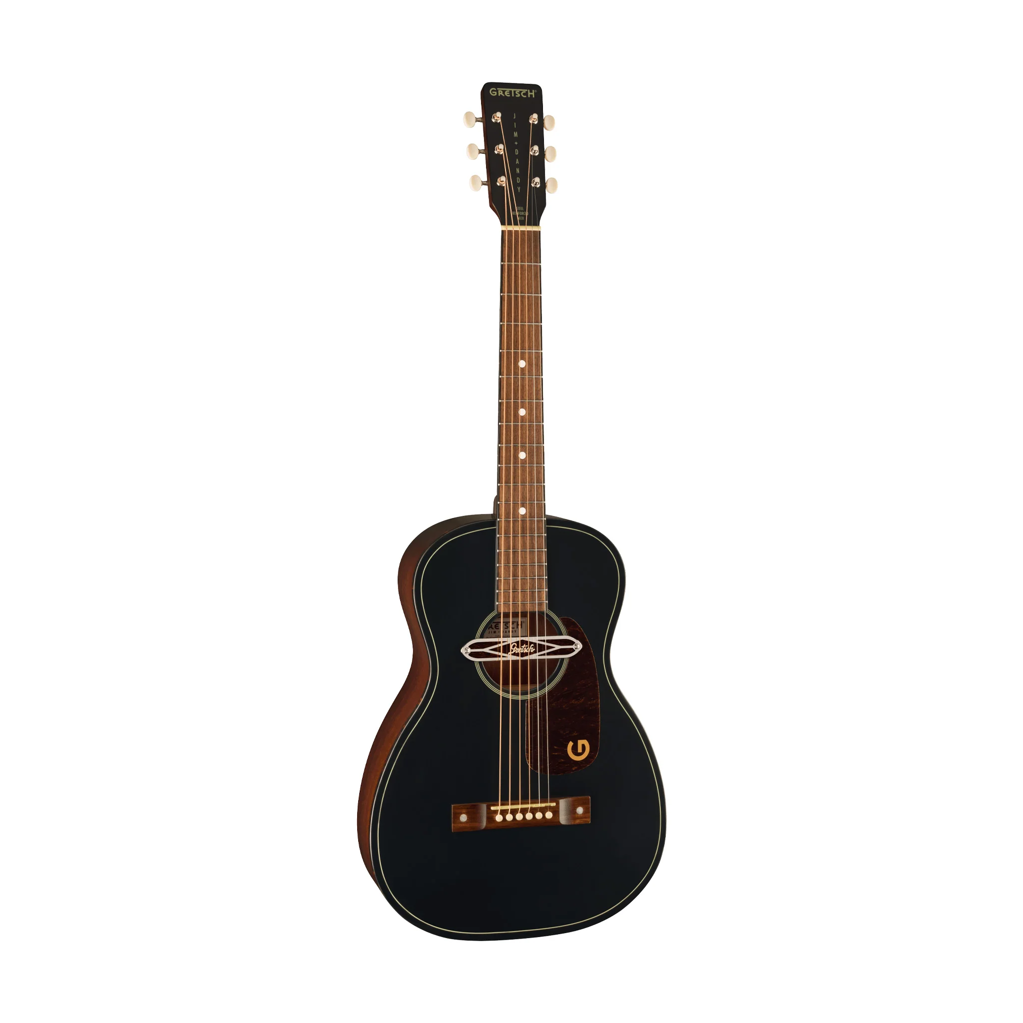 Gretsch Jim Dandy Deltoluxe Parlor Acoustic-Electric Guitar, Black - Image 3