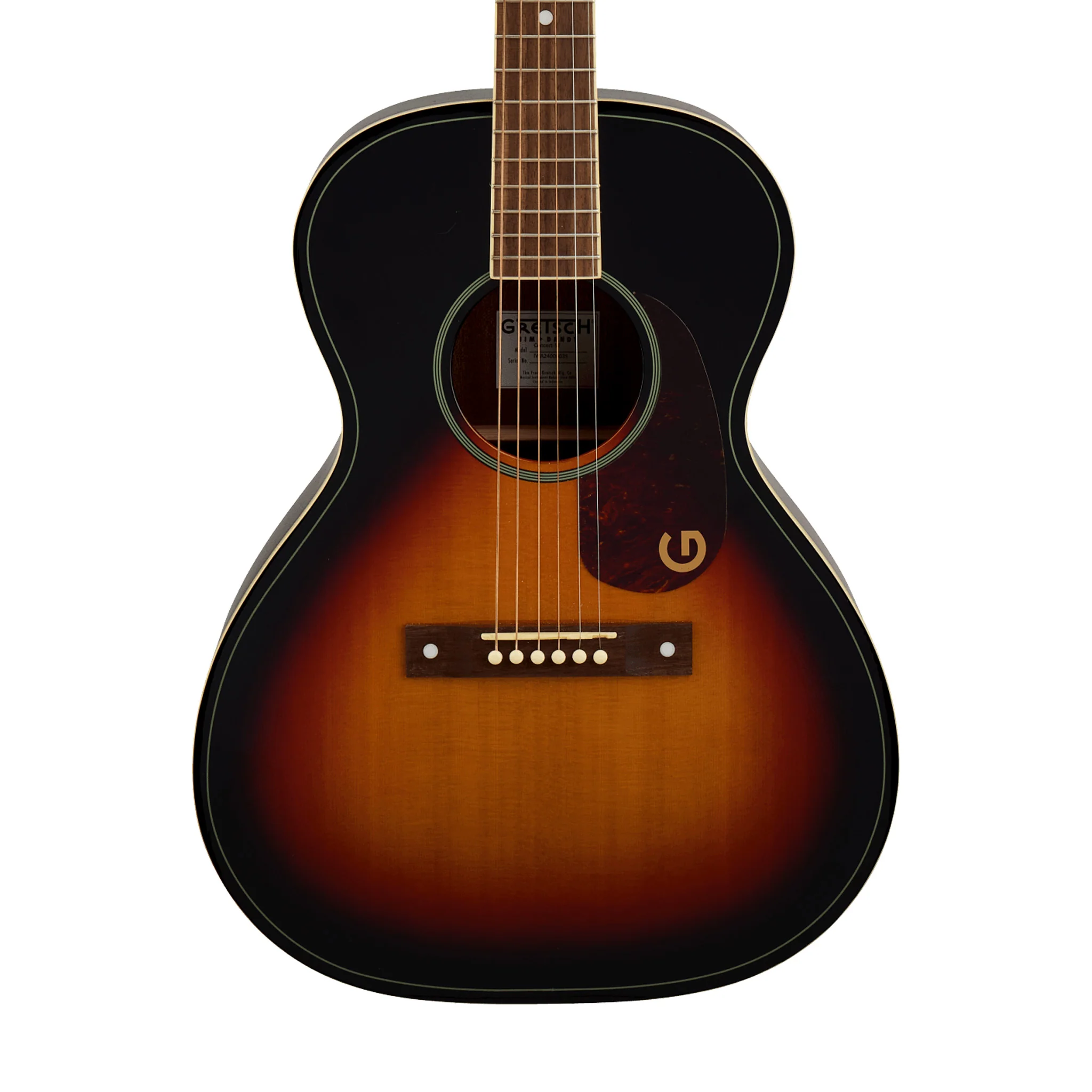Gretsch Limited Edition Jim Dandy Concert Acoustic Guitar w/Solid Top, Walnut FB, Heritage Burst - Image 3