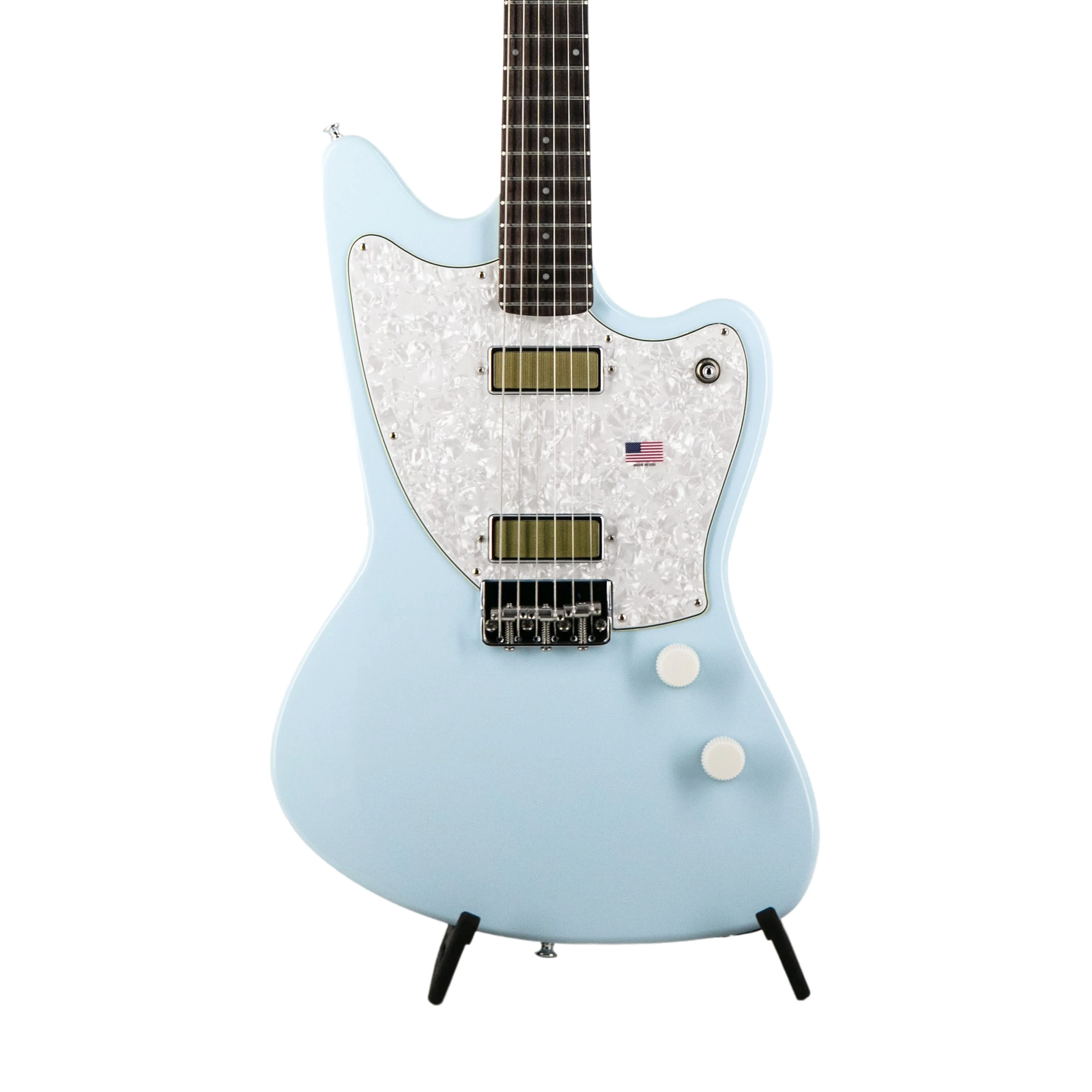 Harmony Standard Series Factory Special Silhouette Electric Guitar w/Case, Sonic Blue - Image 3