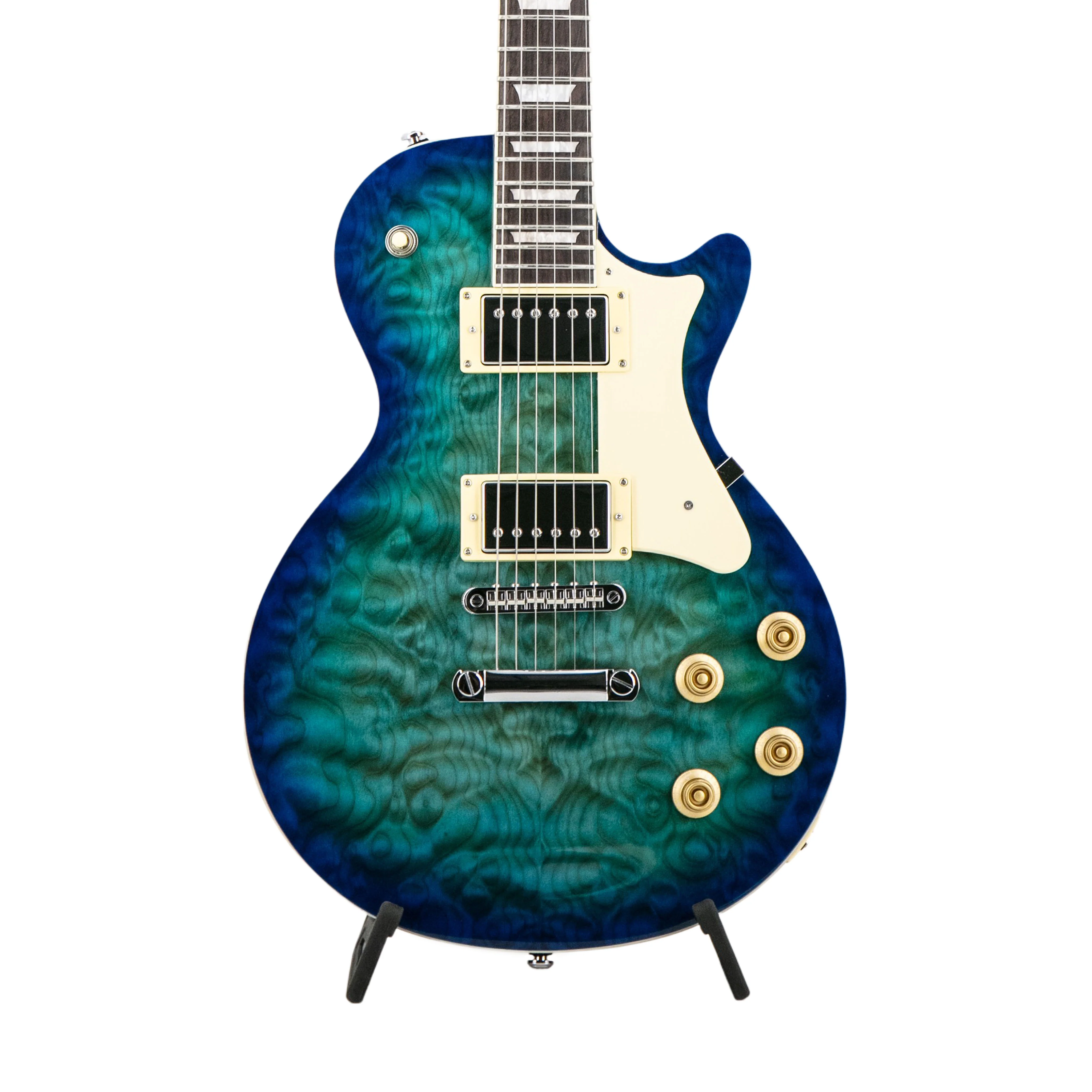 Heritage Ascent+ Collection H-150 Electric Guitar, Lake Blue Burst w/ Marshall MG15GR Bundle - Image 2