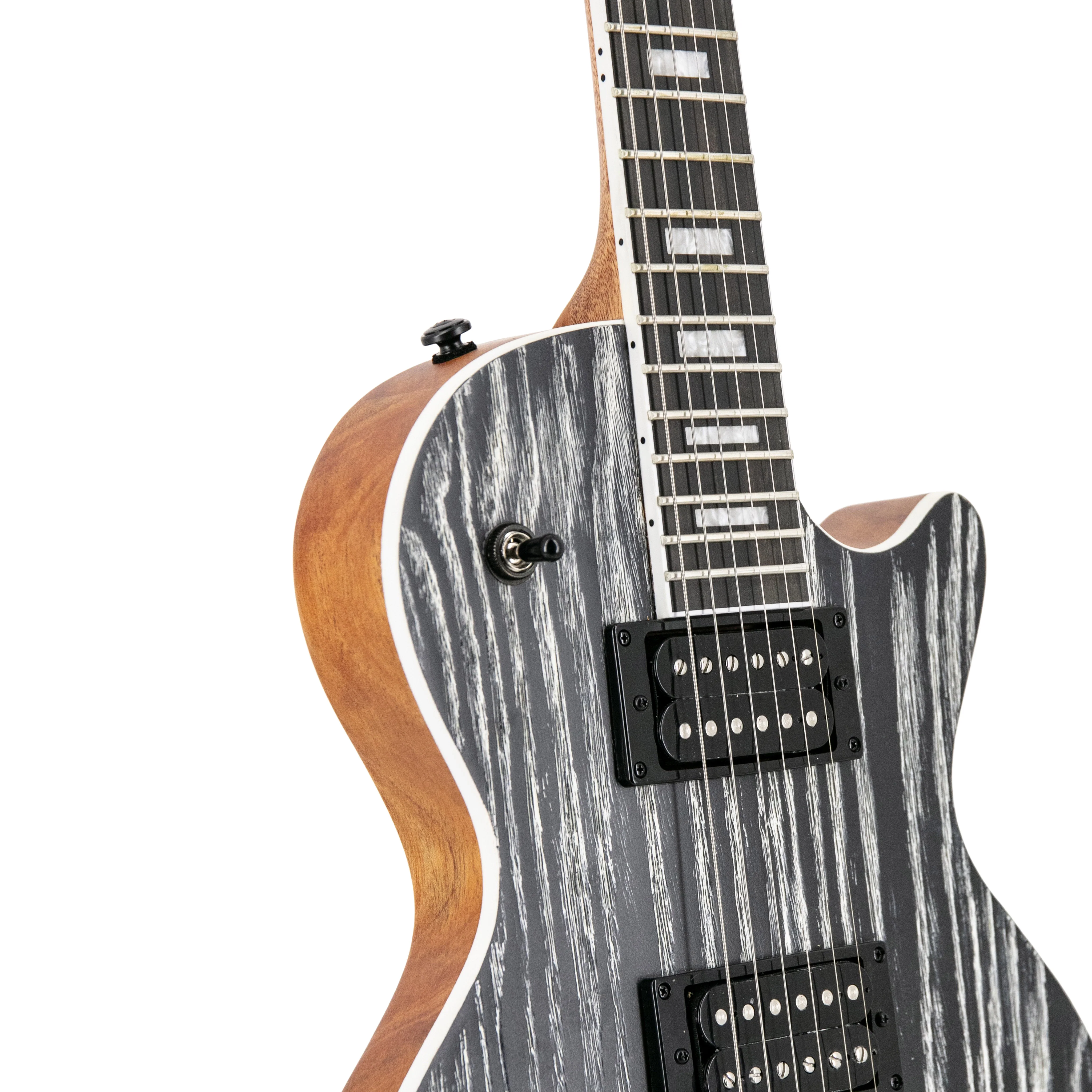 Heritage Ascent+ Collection Limited Edition H-150 Ash Top FR Electric Guitar, Matte Black - Image 11