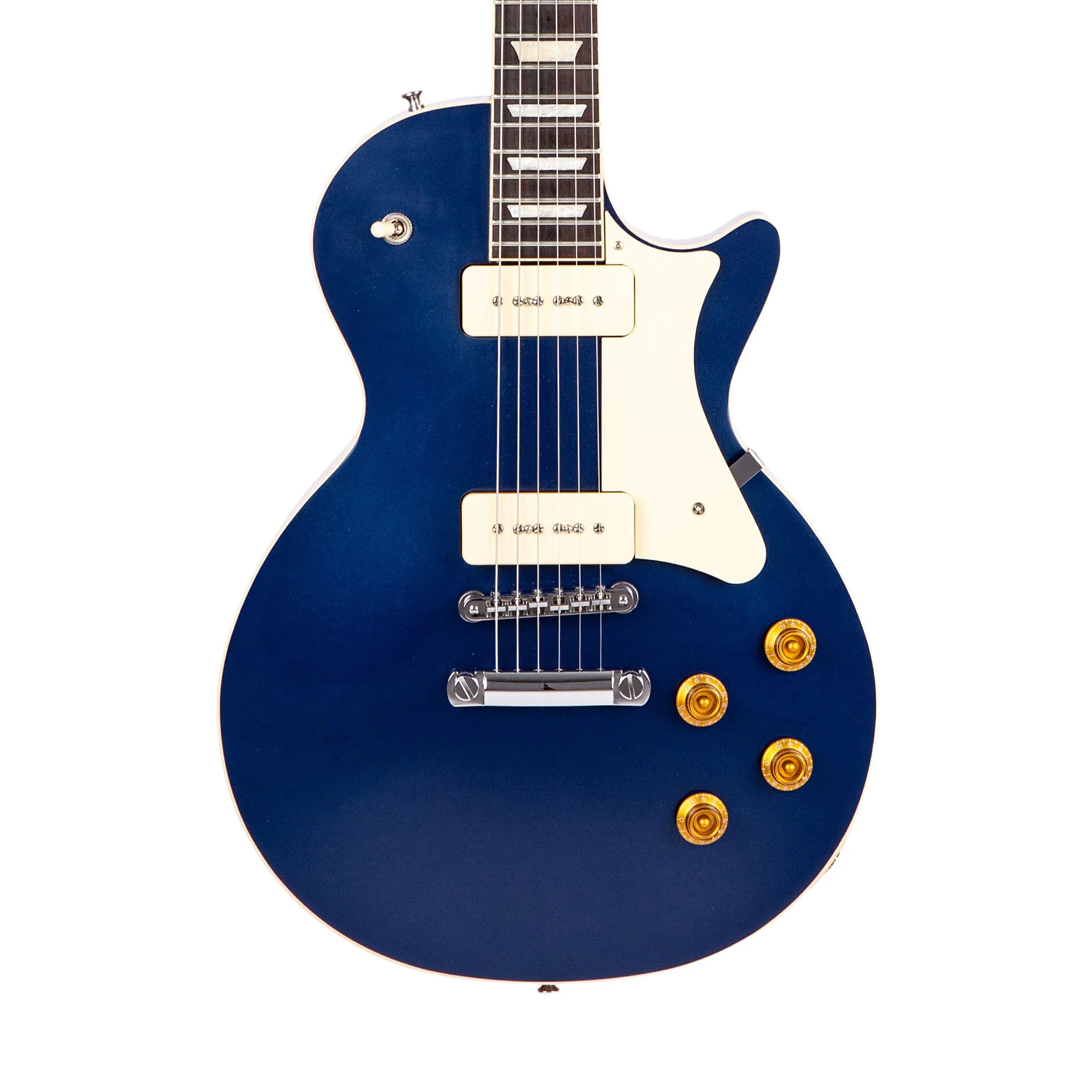 Heritage Standard II Collection H-150 P90 Electric Guitar with Case, Midnight Blue - Image 3