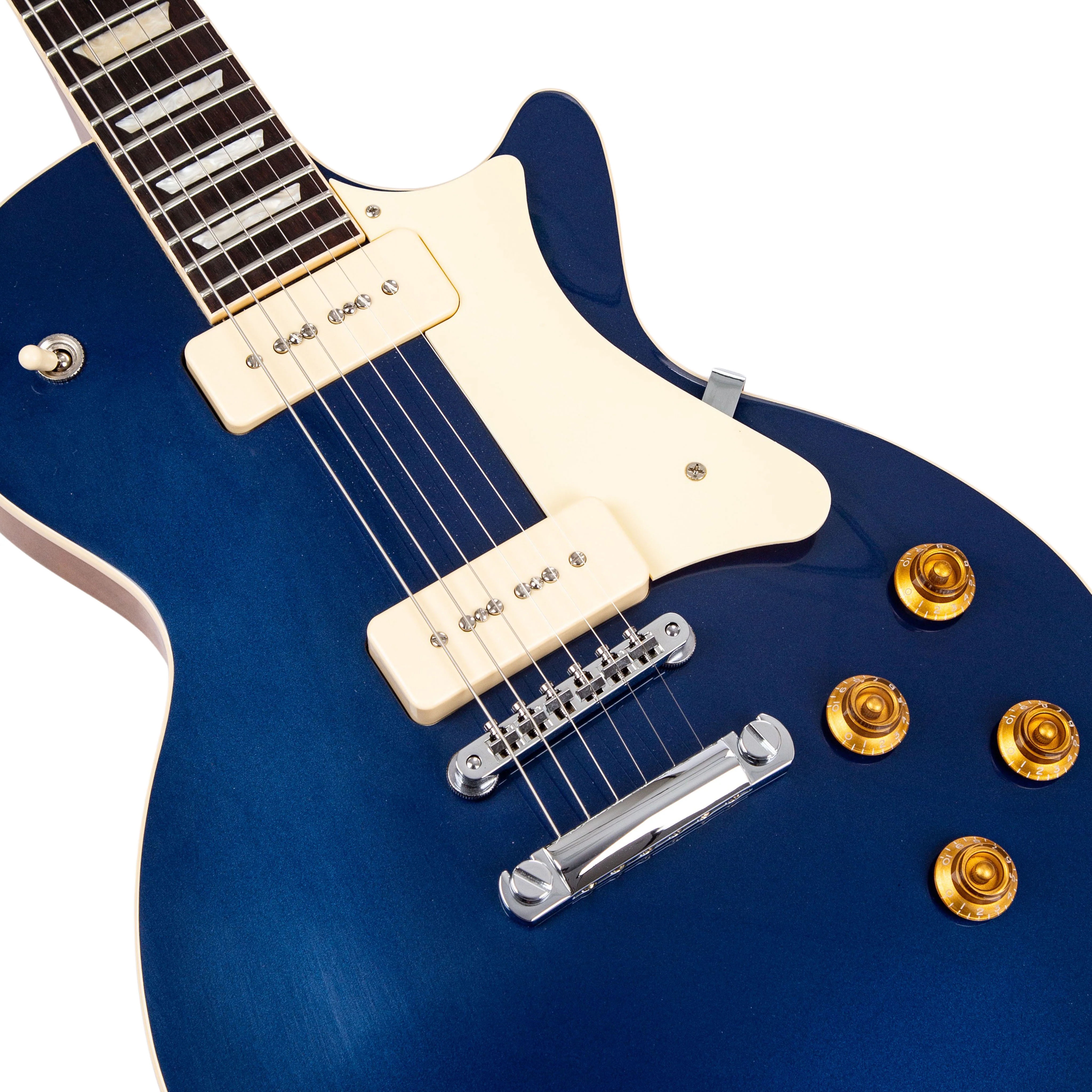 Heritage Standard II Collection H-150 P90 Electric Guitar with Case, Midnight Blue - Image 5