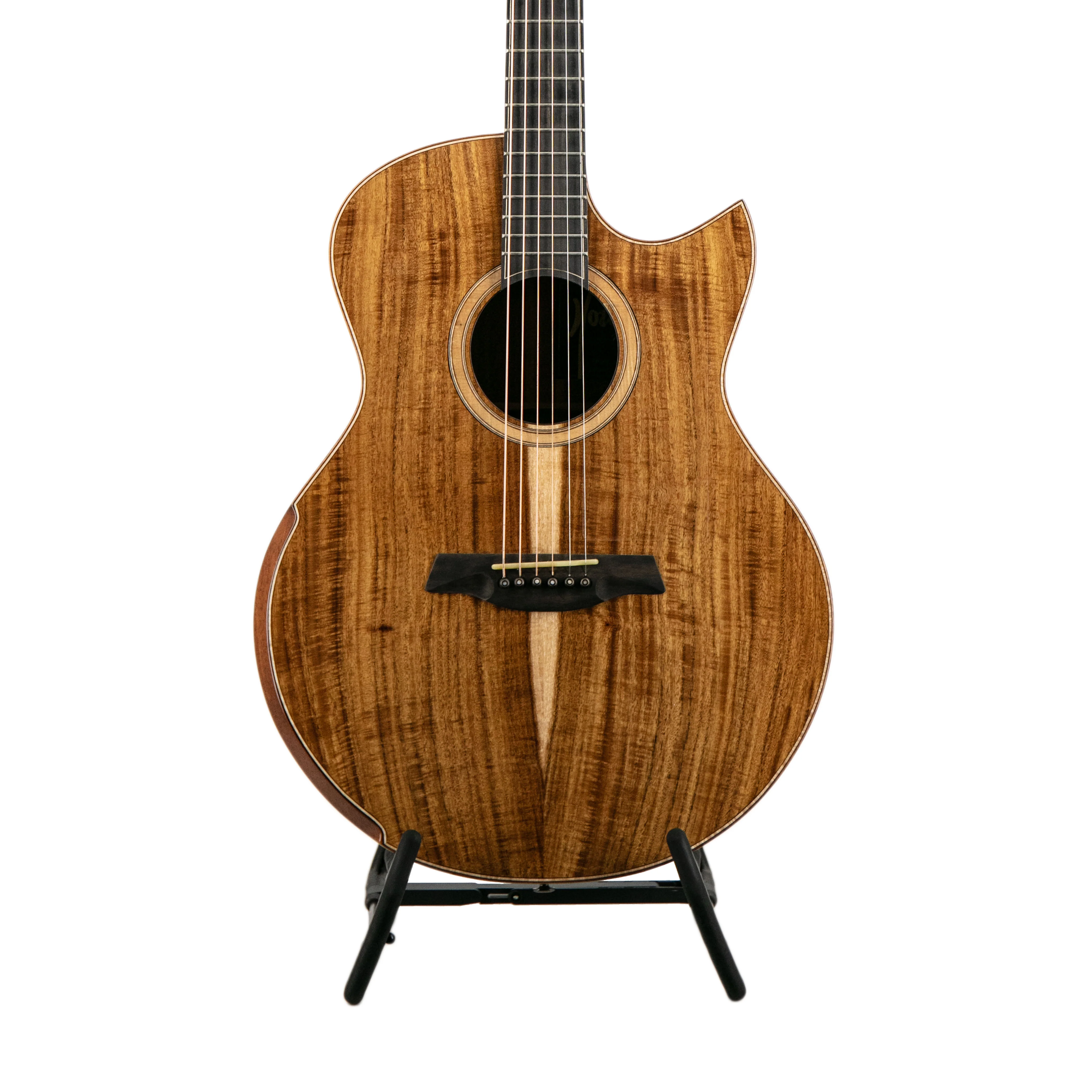 Hozen Black Label Small Jumbo Pacific Koa Acoustic Guitar - Image 3
