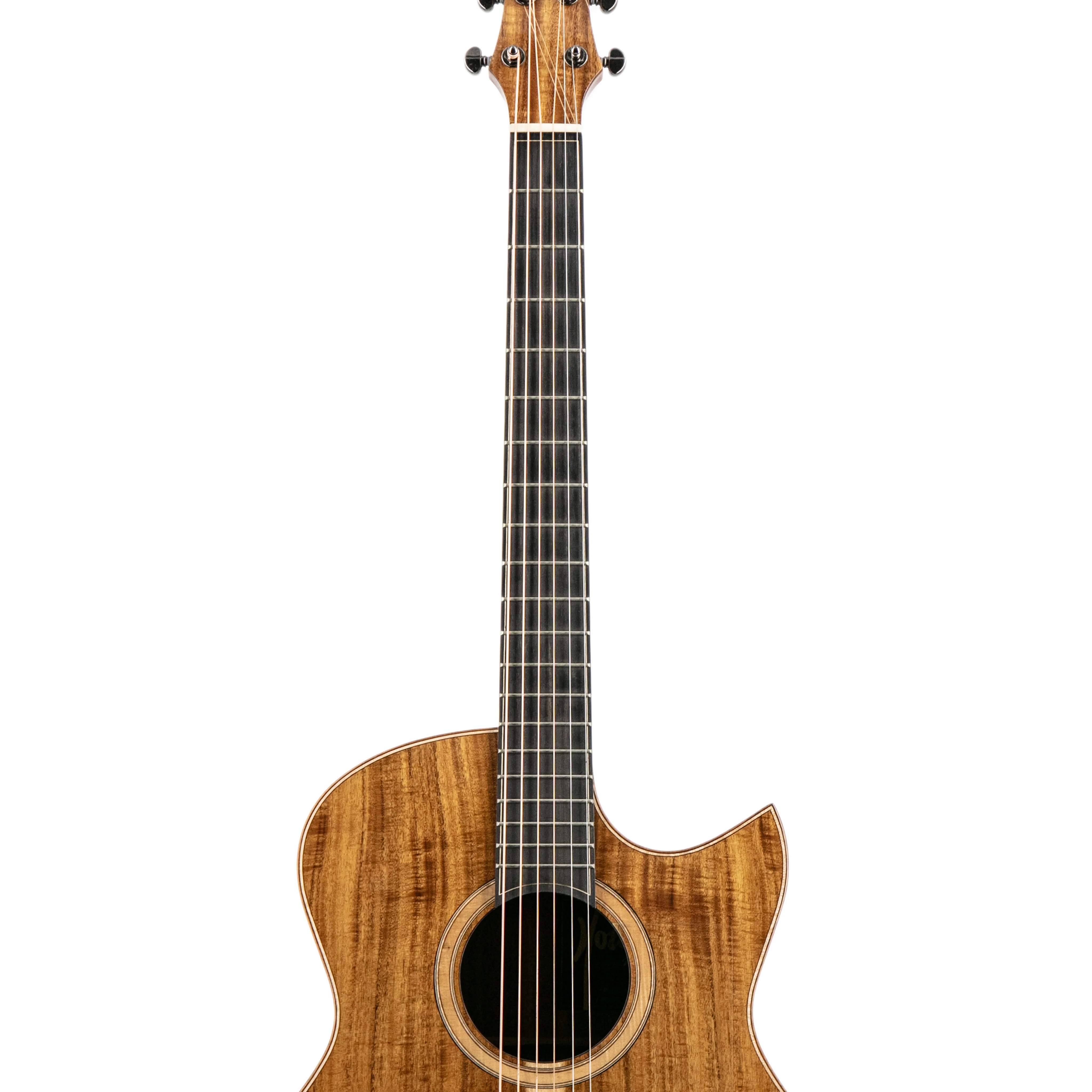 Hozen Black Label Small Jumbo Pacific Koa Acoustic Guitar - Image 5