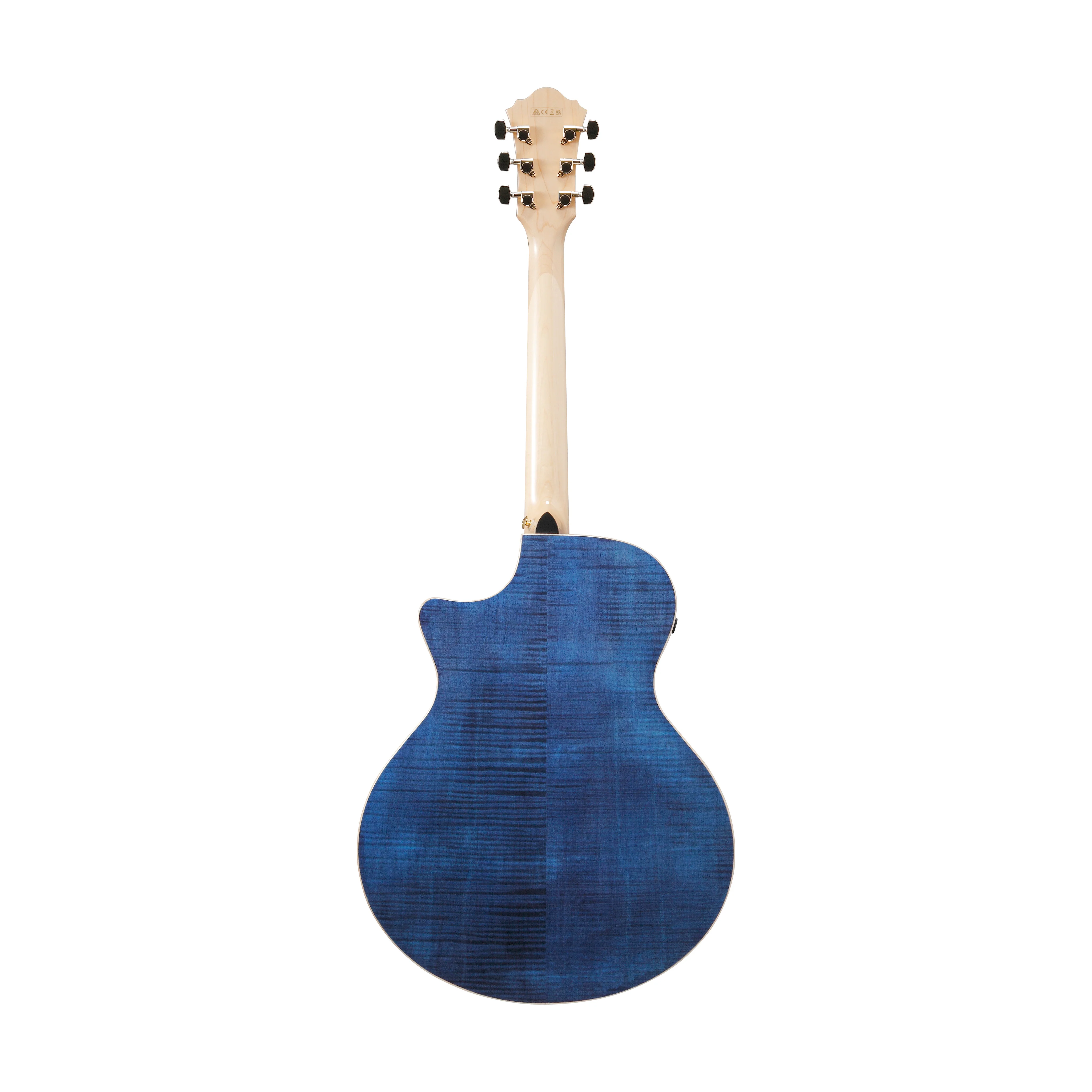 Ibanez AE390-NTA Acoustic Guitar w/Natural High Gloss Top, Aqua Blue High Gloss Back & sides - Image 2