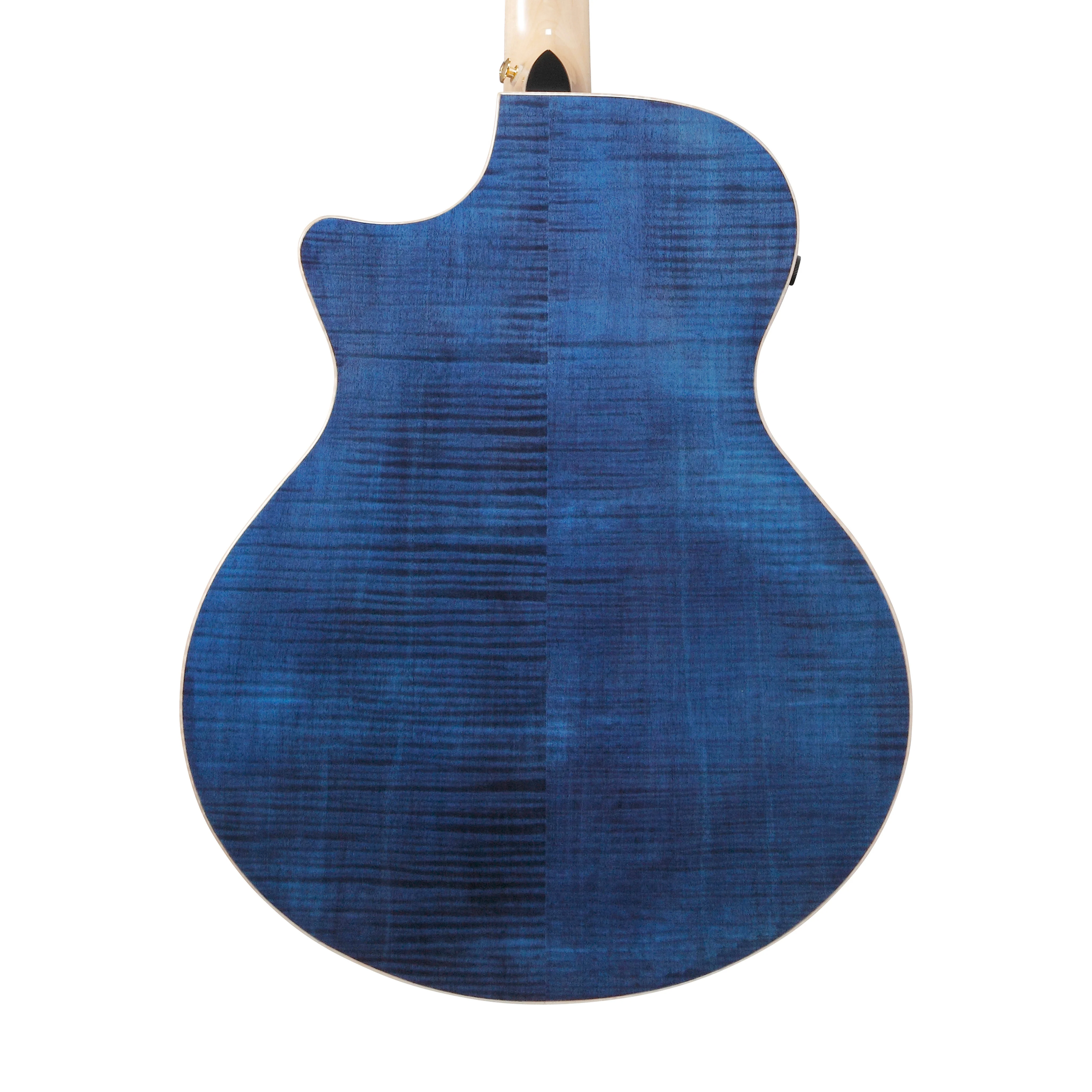 Ibanez AE390-NTA Acoustic Guitar w/Natural High Gloss Top, Aqua Blue High Gloss Back & sides - Image 5