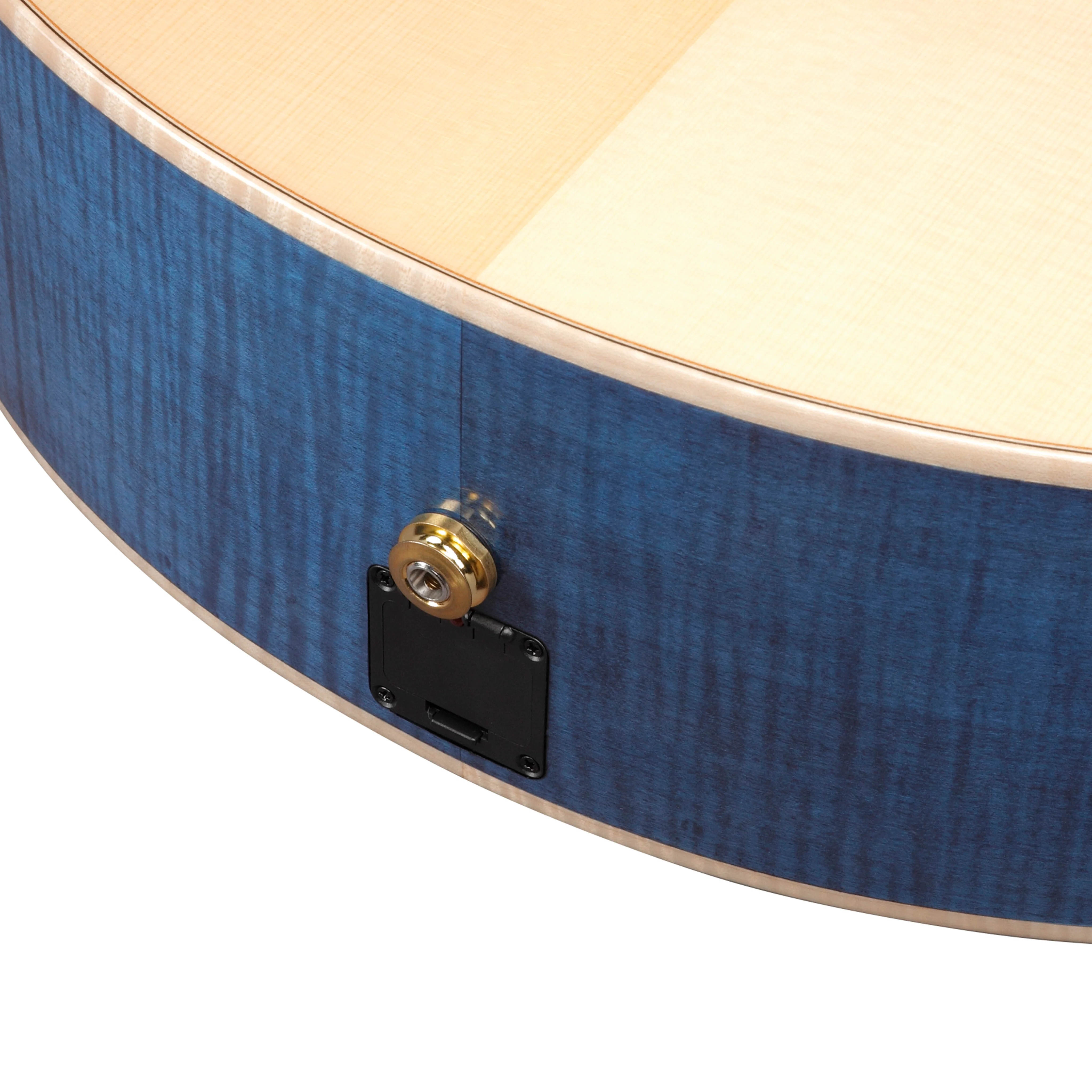 Ibanez AE390-NTA Acoustic Guitar w/Natural High Gloss Top, Aqua Blue High Gloss Back & sides - Image 9