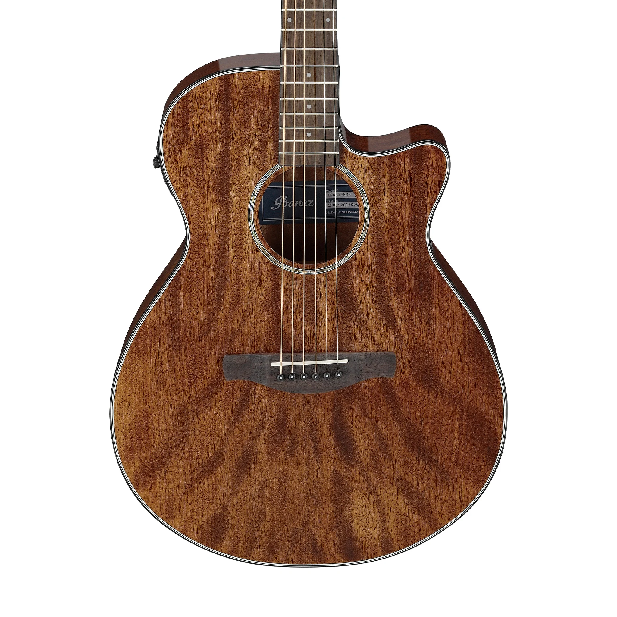 Ibanez AEG61-NMH Acoustic Guitar, Natural Mahogany - Image 3