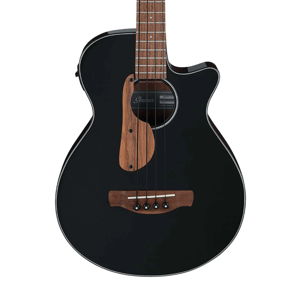 Ibanez AEGB24E-BKH Acoustic Bass Guitar, Black High Gloss - Image 4