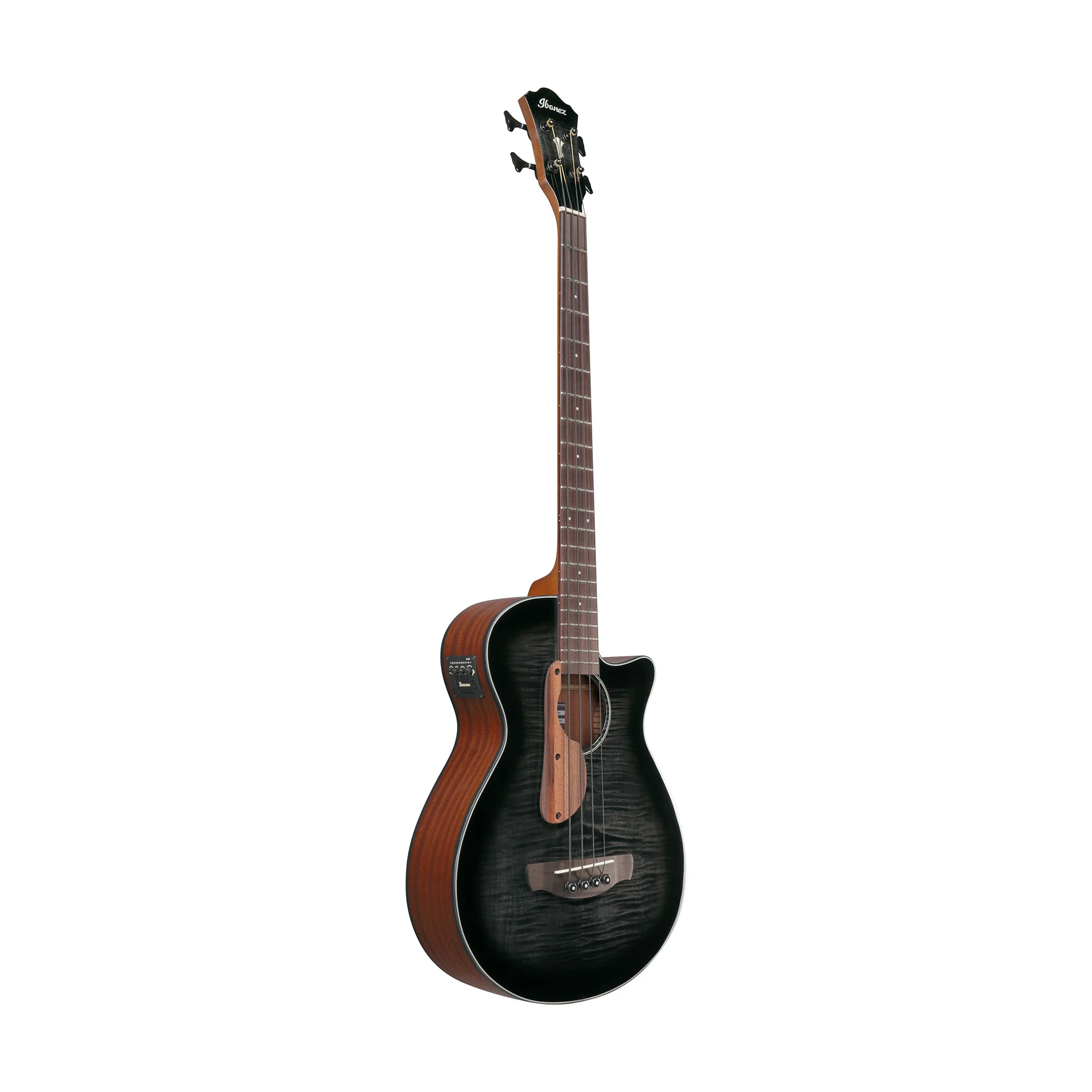 Ibanez AEGB25E-TKH Acoustic Bass Guitar, Transparent Black Sunburst High Gloss - Image 3