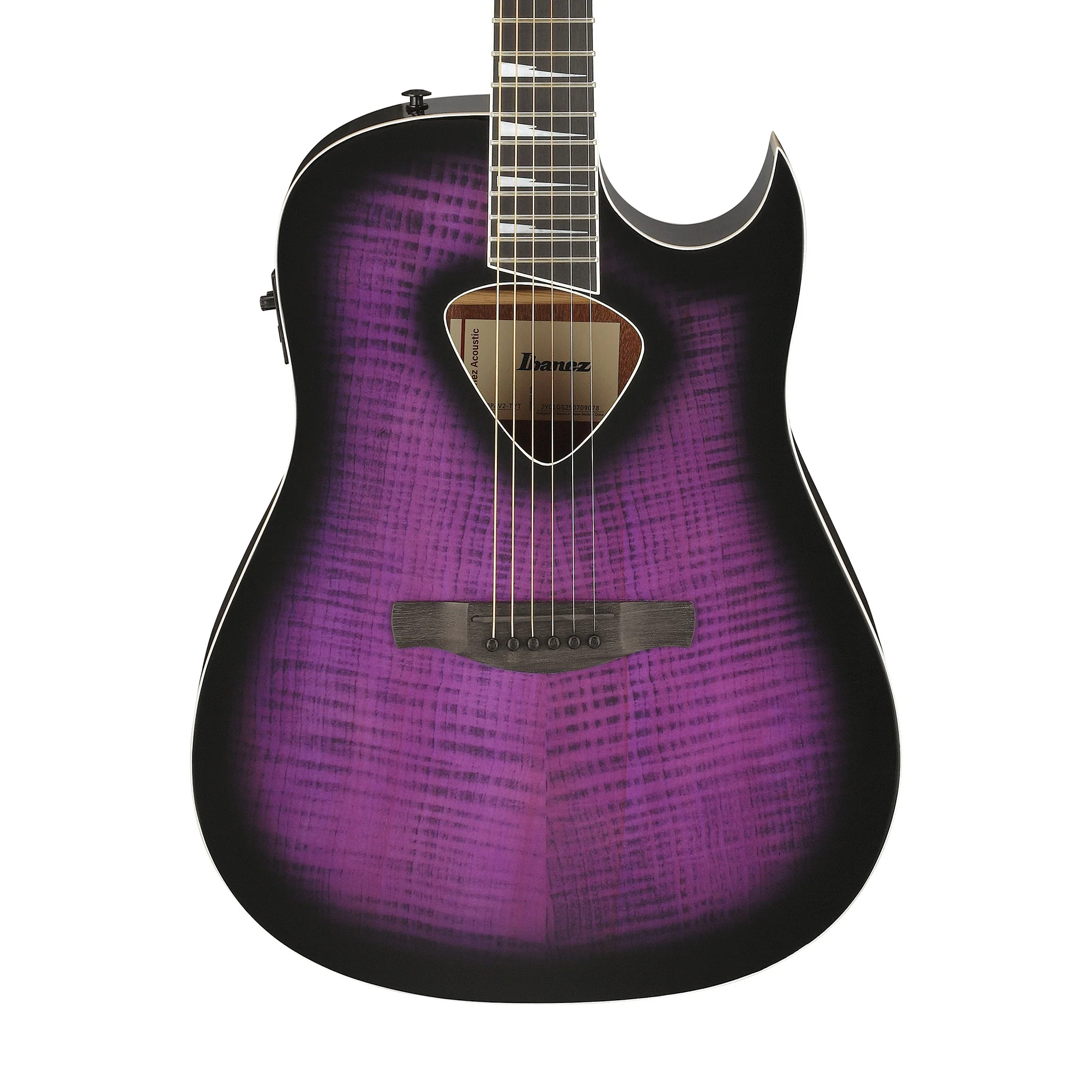 Ibanez Altstar ALT50FA-TVT Acoustic-Electric Guitar, Transparent Violet Sunburst High Gloss - Image 4