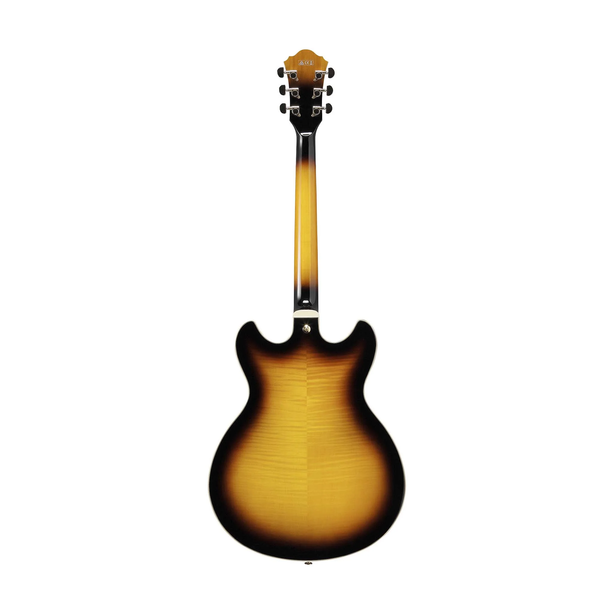 Ibanez Artcore AS93FM-AYS Expressionist Acoustic-Electric Guitar, Antique Yellow Sunburst - Image 2