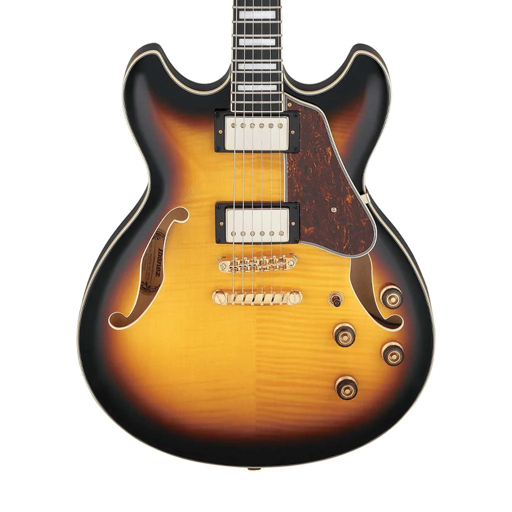 Ibanez Artcore AS93FM-AYS Expressionist Acoustic-Electric Guitar, Antique Yellow Sunburst - Image 3