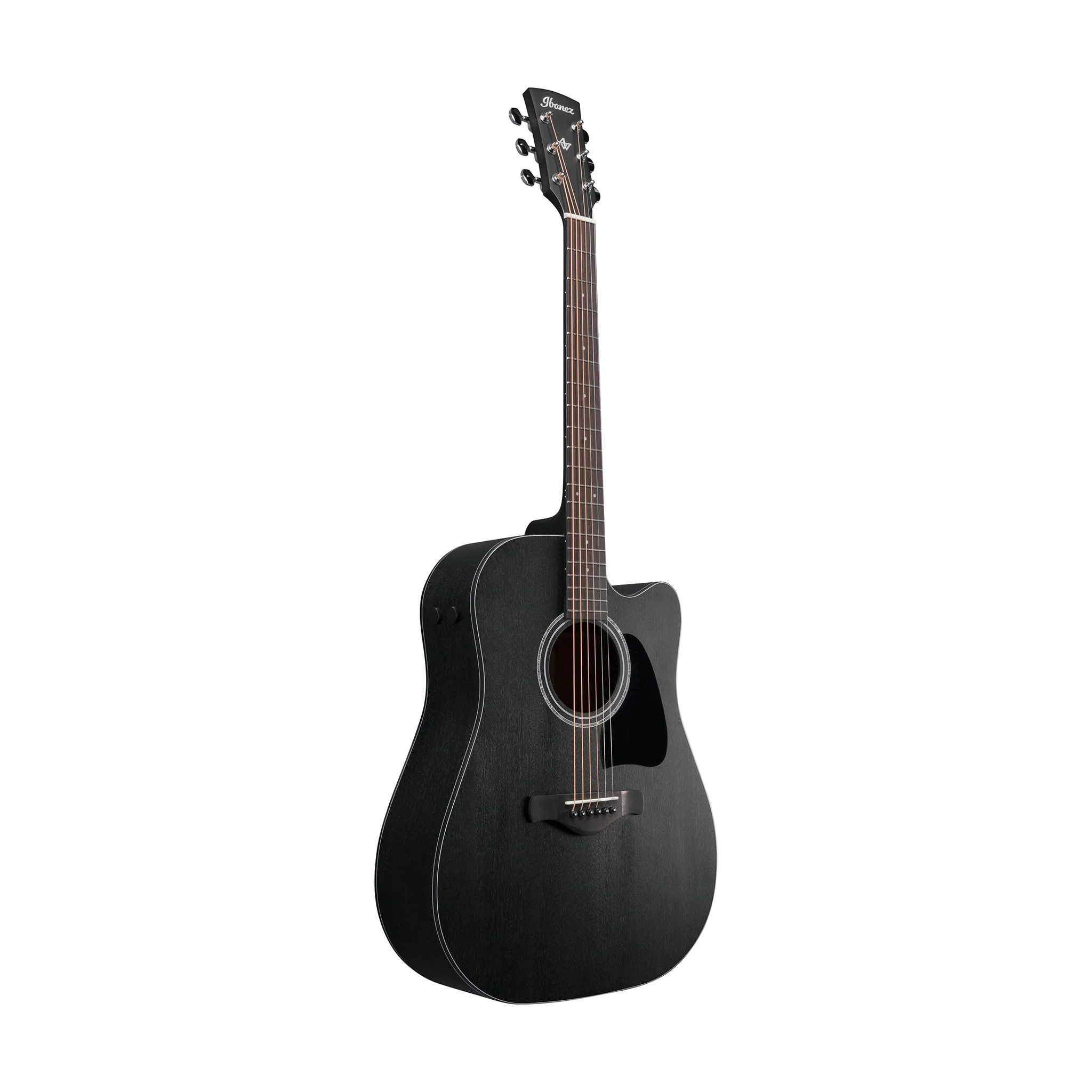 Ibanez AW1040CE-WK Acoustic/Electric Guitar, Weathered Black - Image 3