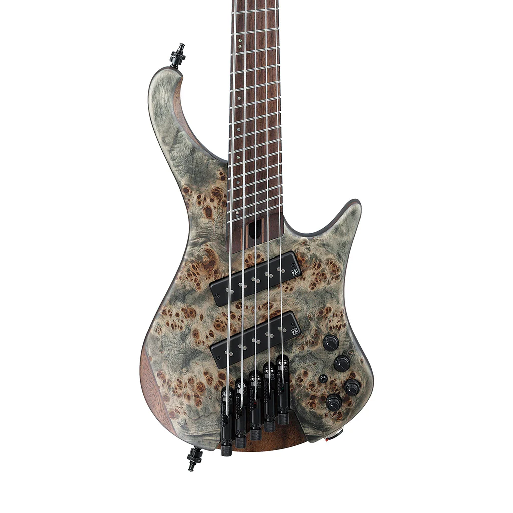 Ibanez Bass Workshop EHB1505MS-BIF Electric Bass Guitar w/Gig Bag, Black Ice Flat - Image 2