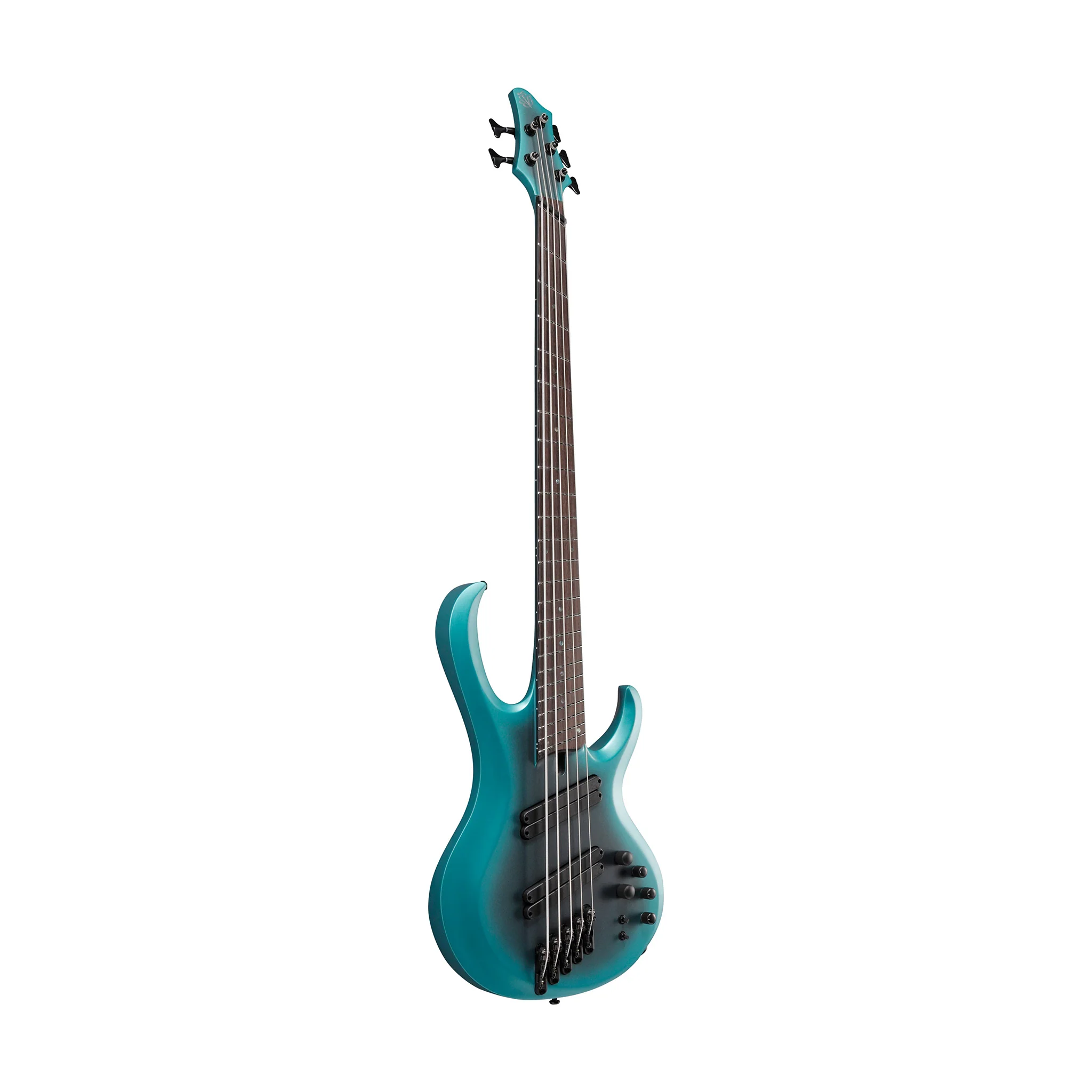Ibanez BTB605MS-CEM 5-String Bass Guitar w/ Case, Cerulean Aura Burst Matte - Image 3