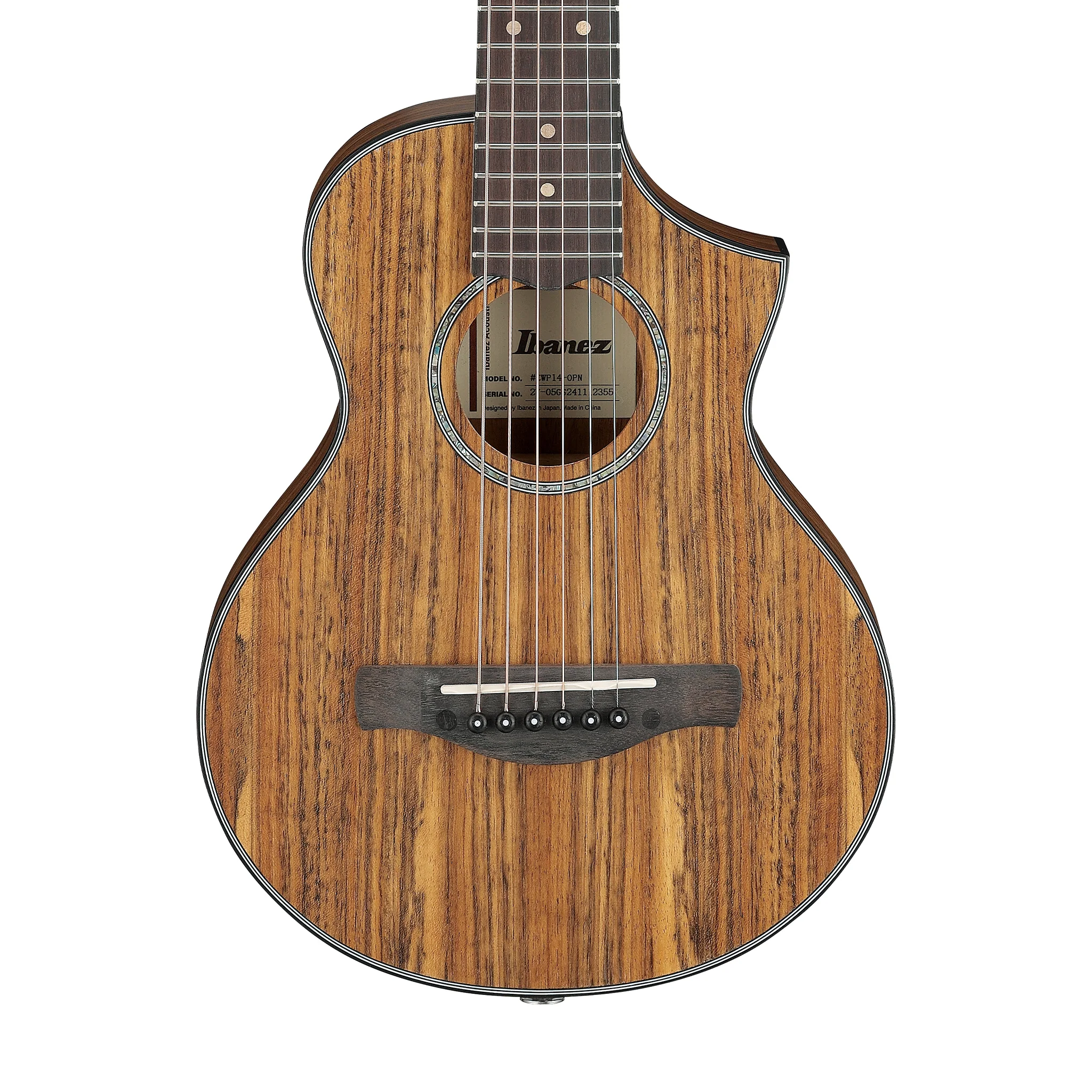 Ibanez EWP14WB-OPN Piccolo Acoustic Guitar w/Bag, Open Pore Natural - Image 3