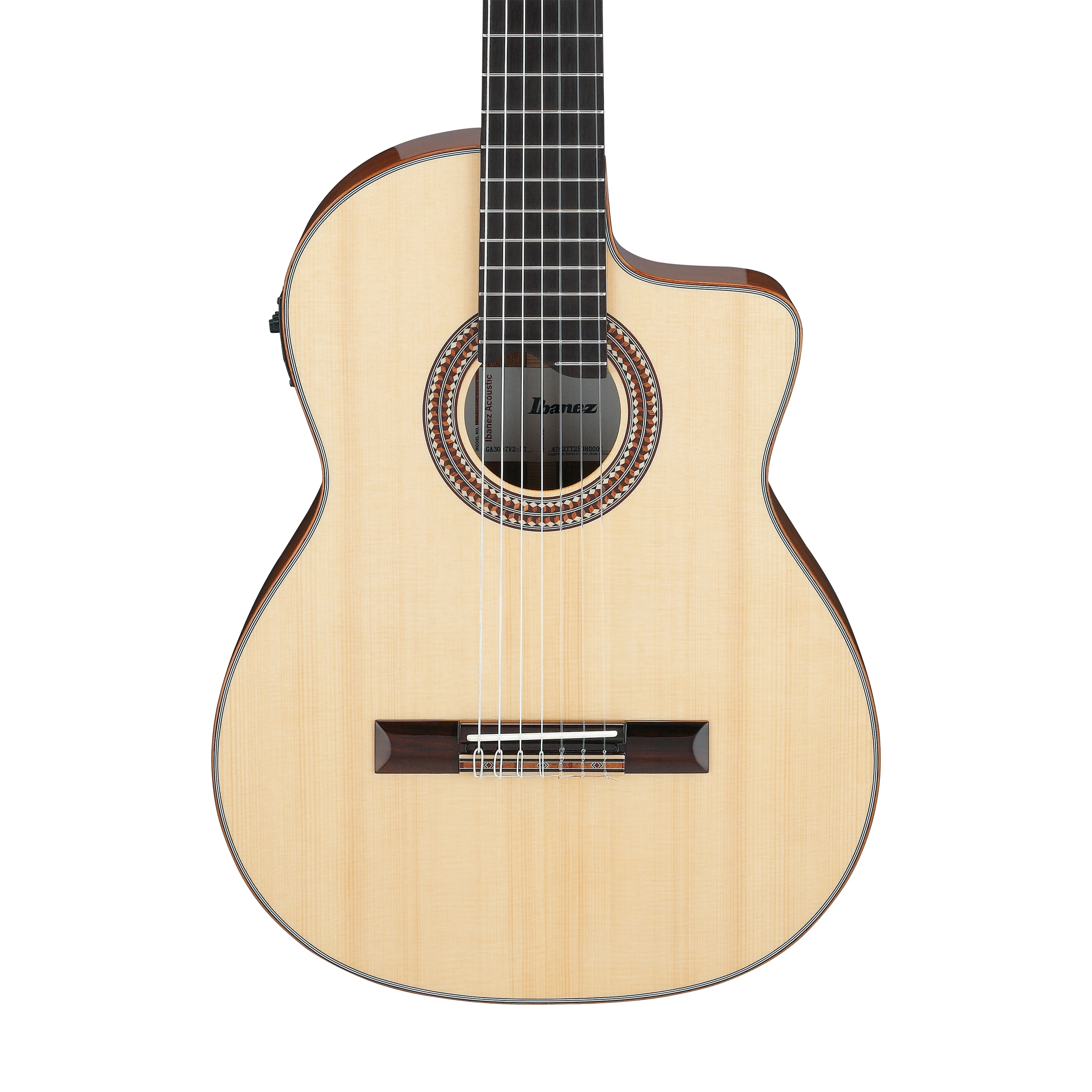 Ibanez GA3007CE-NT 7-String Classical Acoustic-Electric Guitar w/ Case, Natural - Image 3
