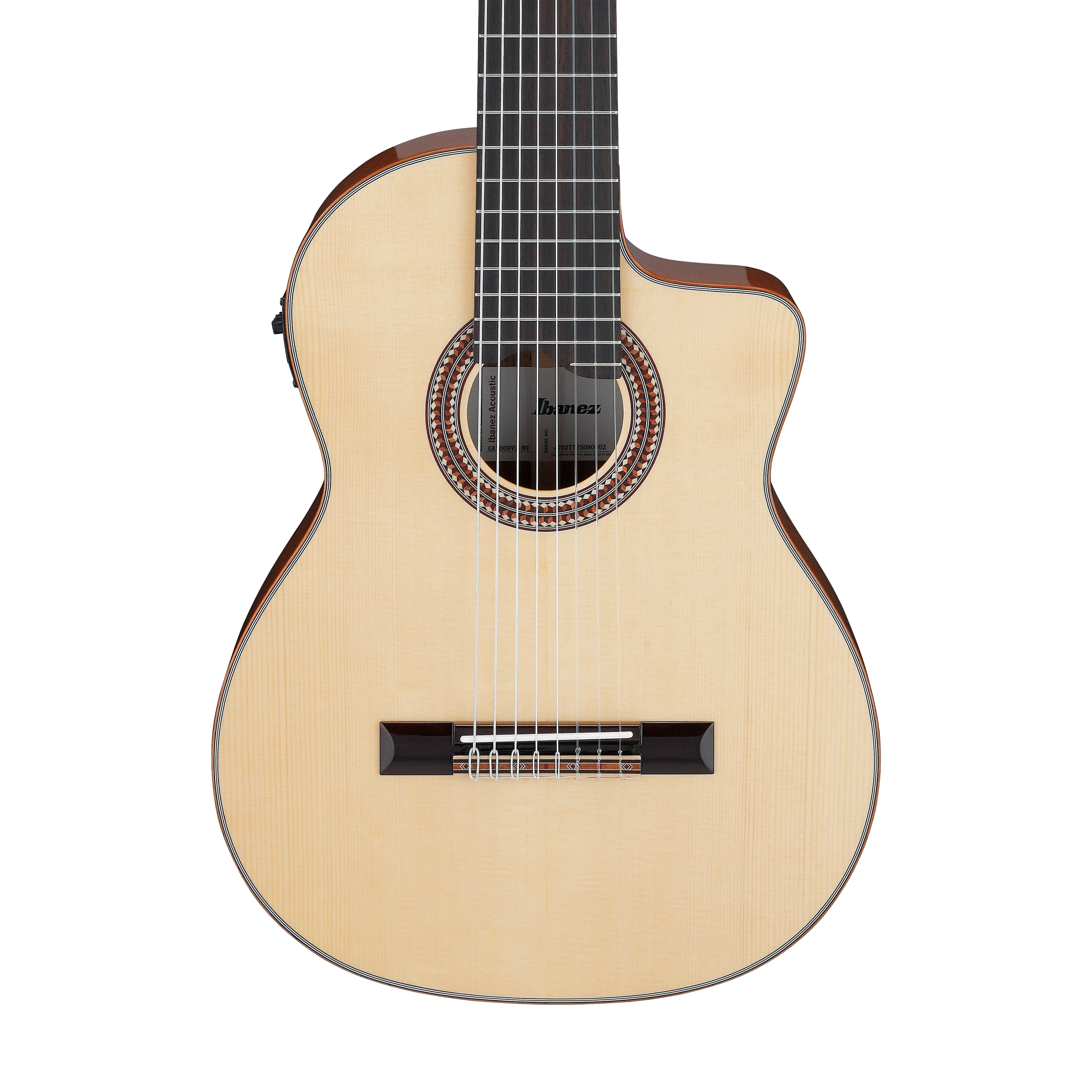 Ibanez GA3008CE-NT 8-String Classical Acoustic-Electric Guitar w/Case, Natural - Image 3