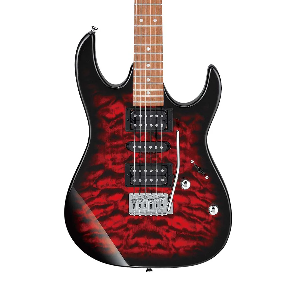Ibanez Gio GRX70QA-TRB Electric Guitar, Transparent Red Burst - Image 2