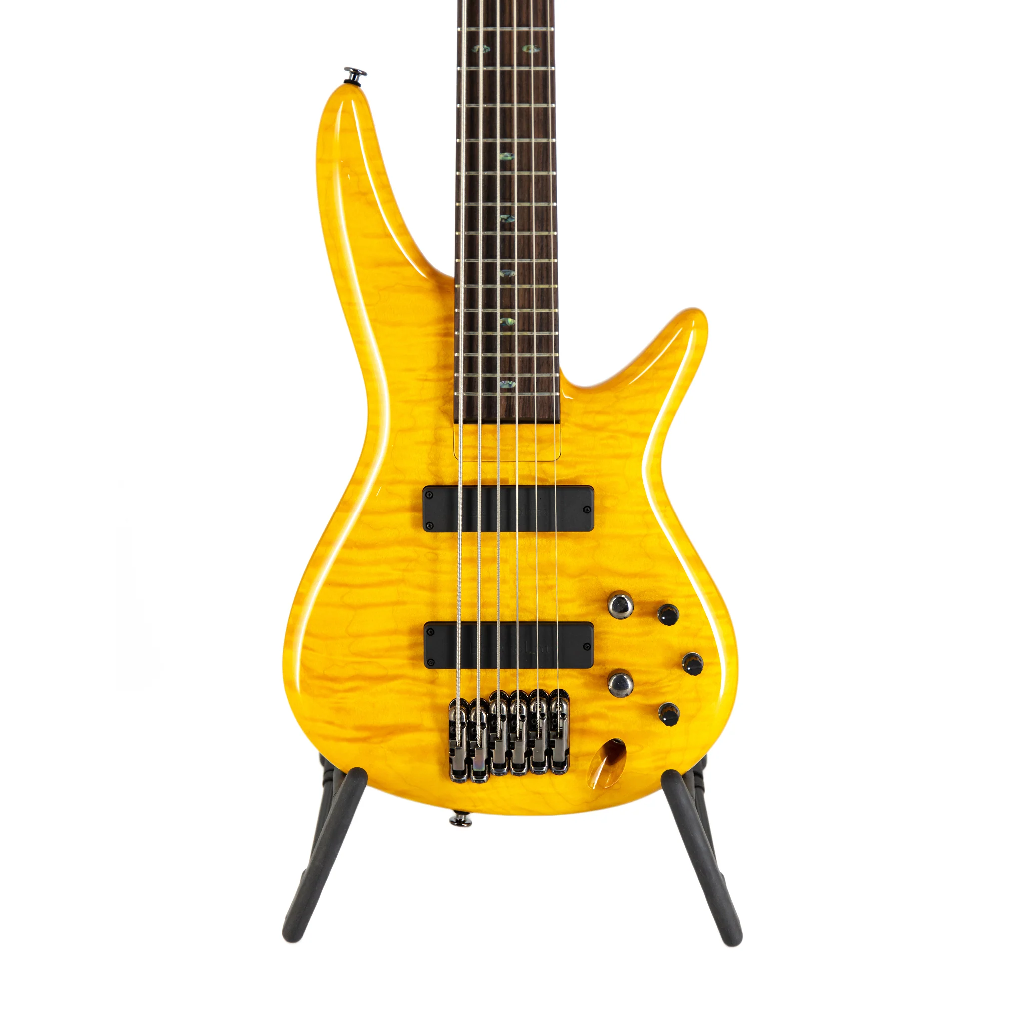Ibanez GVB1006-AM Gerard Veasley Signature 6-String Electric Bass w/Case, Amber - Image 3