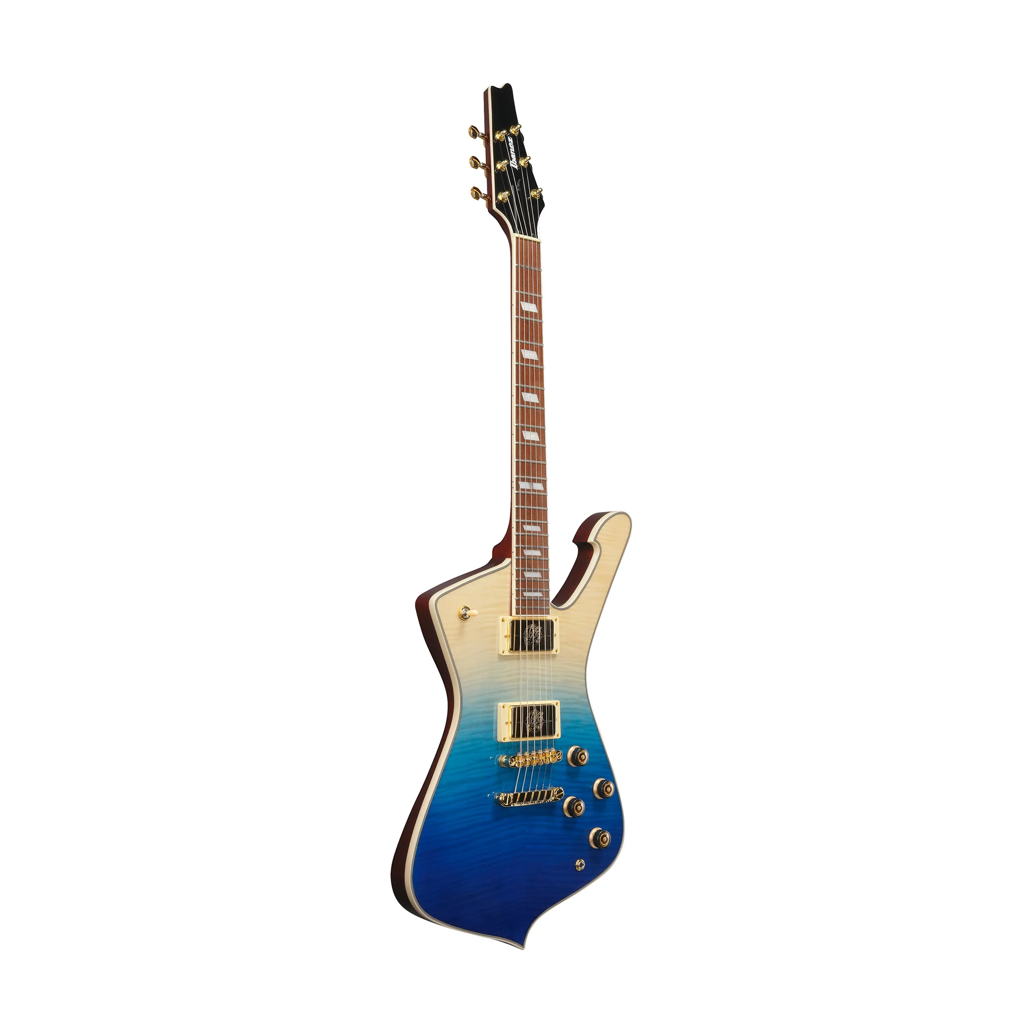 Ibanez Iceman IC420FM-TBG Electric Guitar w/IC Bag, Transparent Blue Gradation - Image 3