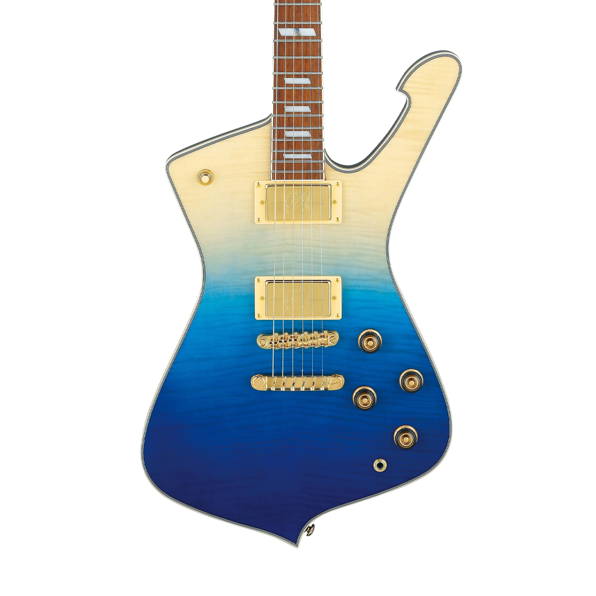 Ibanez Iceman IC420FM-TBG Electric Guitar w/IC Bag, Transparent Blue Gradation - Image 4