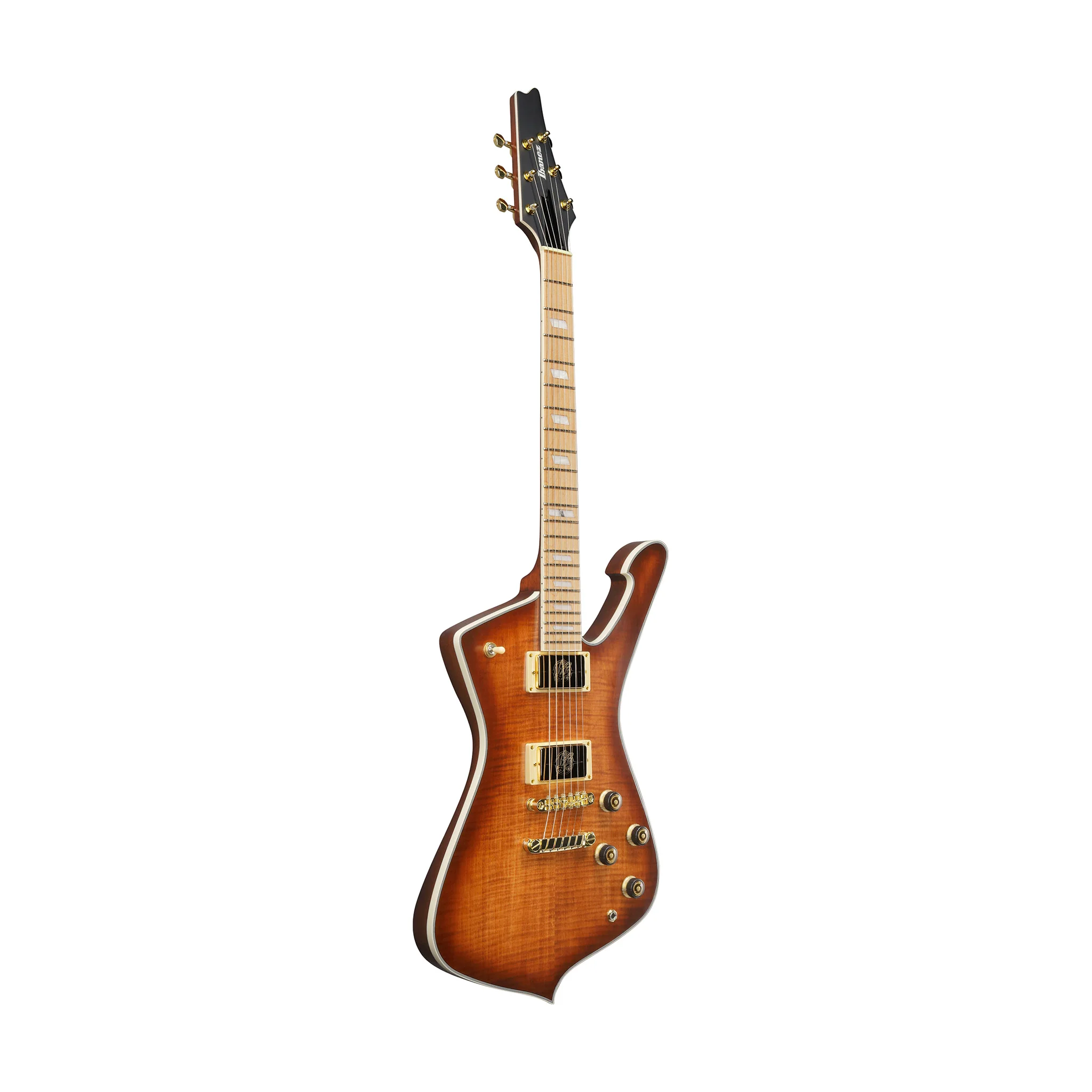 Ibanez Iceman IC420MFM-CML Electric Guitar w/IC Bag, Caramel Burst Low Gloss - Image 3