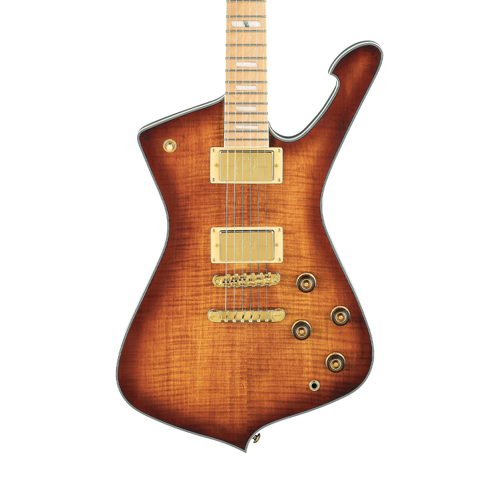 Ibanez Iceman IC420MFM-CML Electric Guitar w/IC Bag, Caramel Burst Low Gloss - Image 4