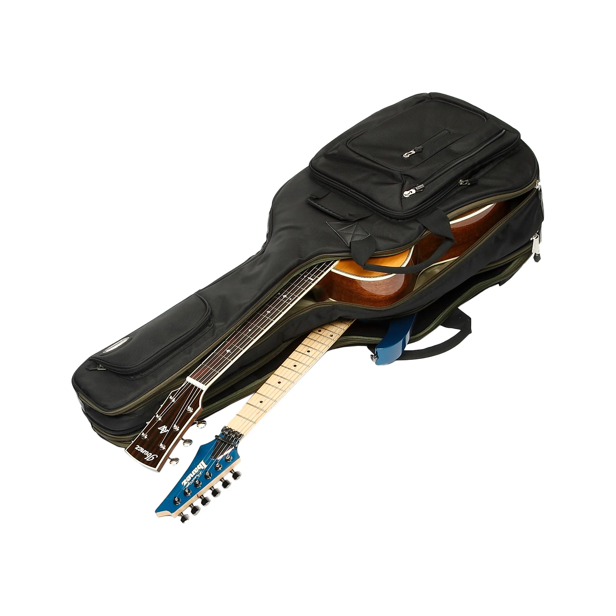 Ibanez IGAB2621-BK Powerpad Double Bag for Electric and Acoustic Guitar - Image 3