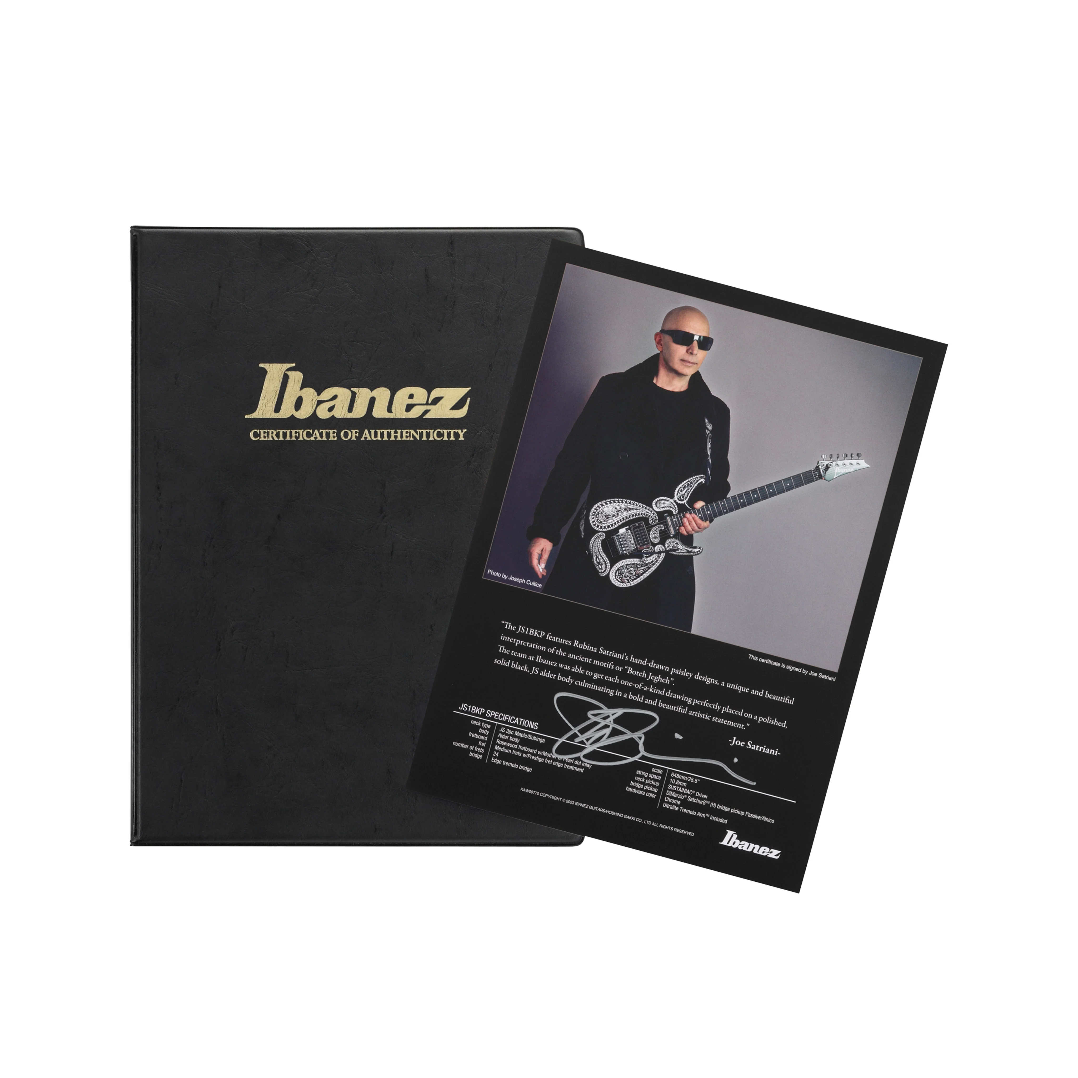 Ibanez JS1BKP Joe Satriani Signature Electric Guitar w/Case, Black Paisley - Image 8