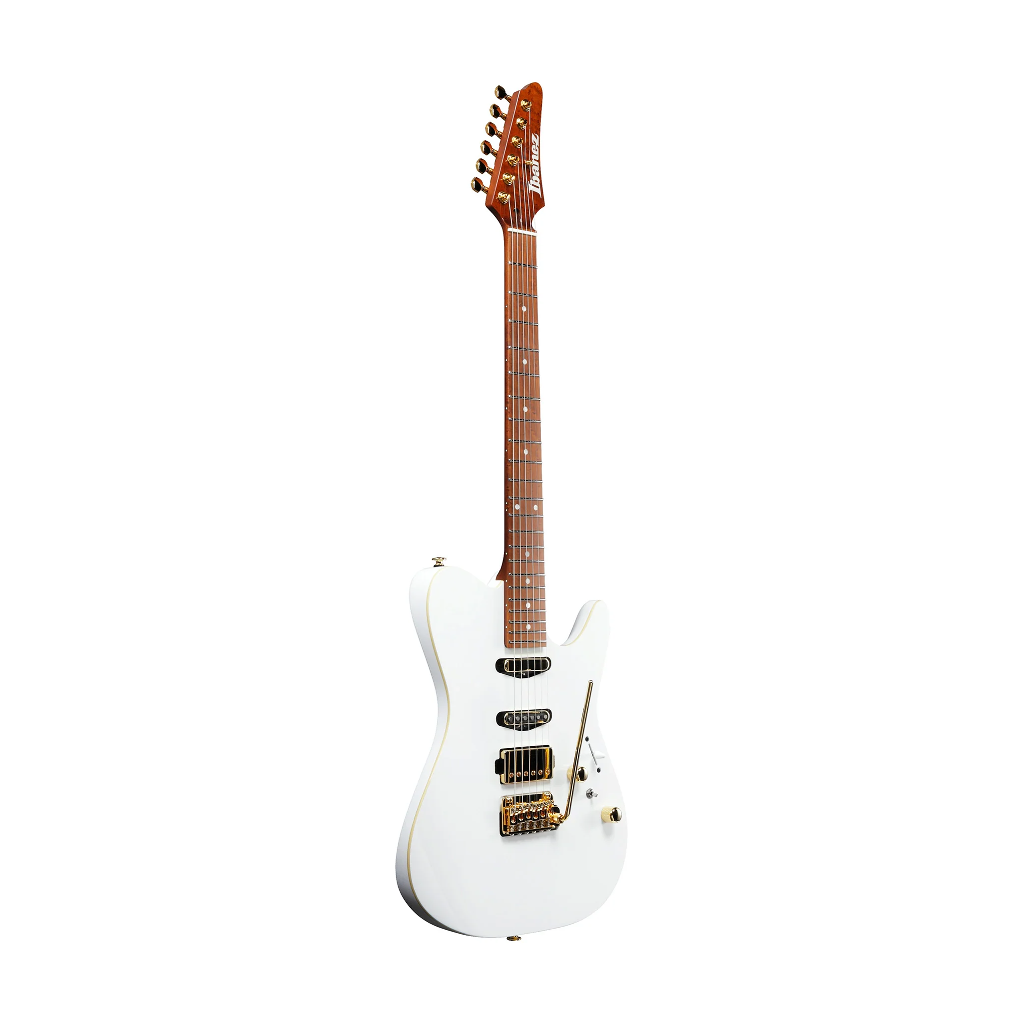 Ibanez LB1-WH Lari Basilio Signature Electric Guitar w/ Case, White - Image 3