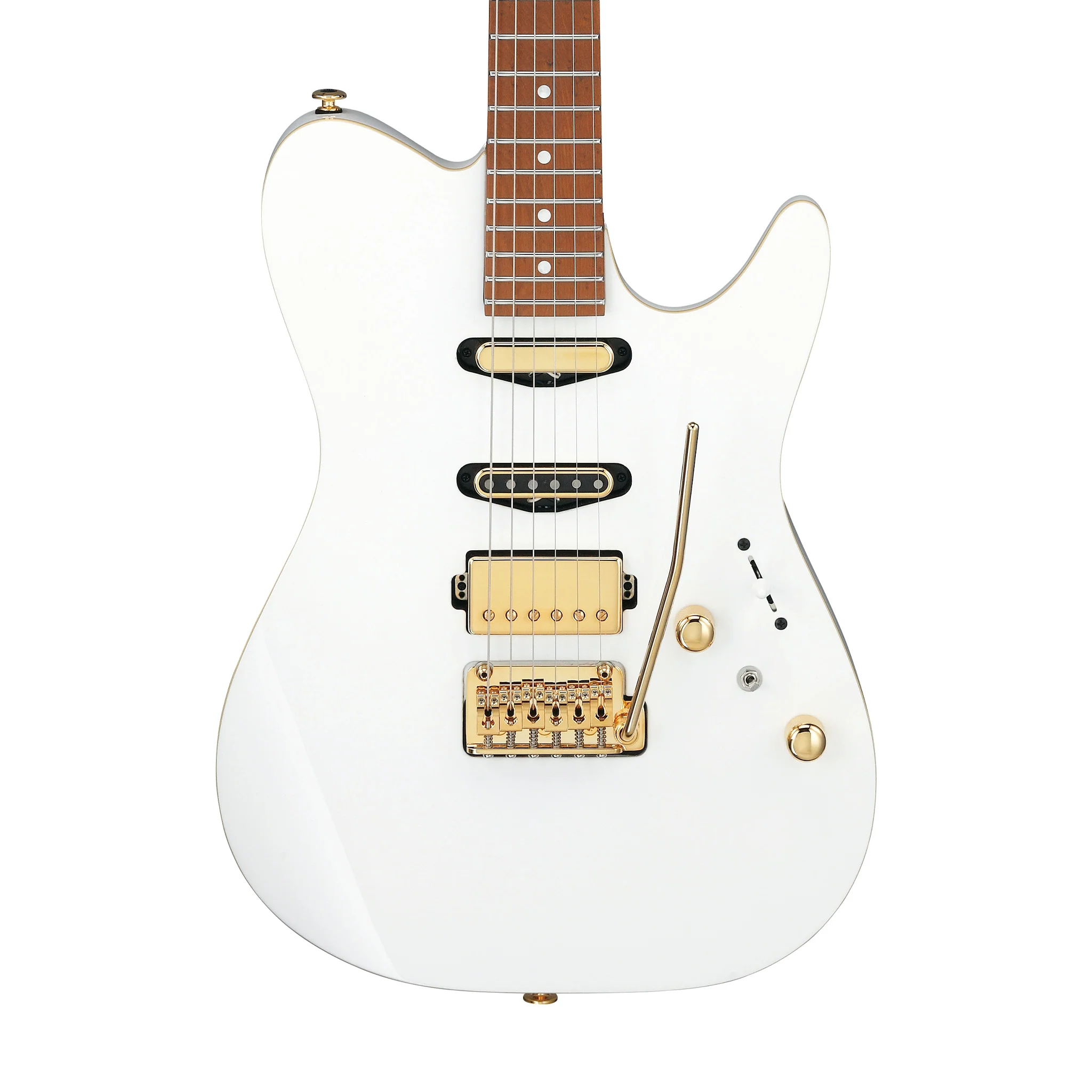 Ibanez LB1-WH Lari Basilio Signature Electric Guitar w/ Case, White - Image 4